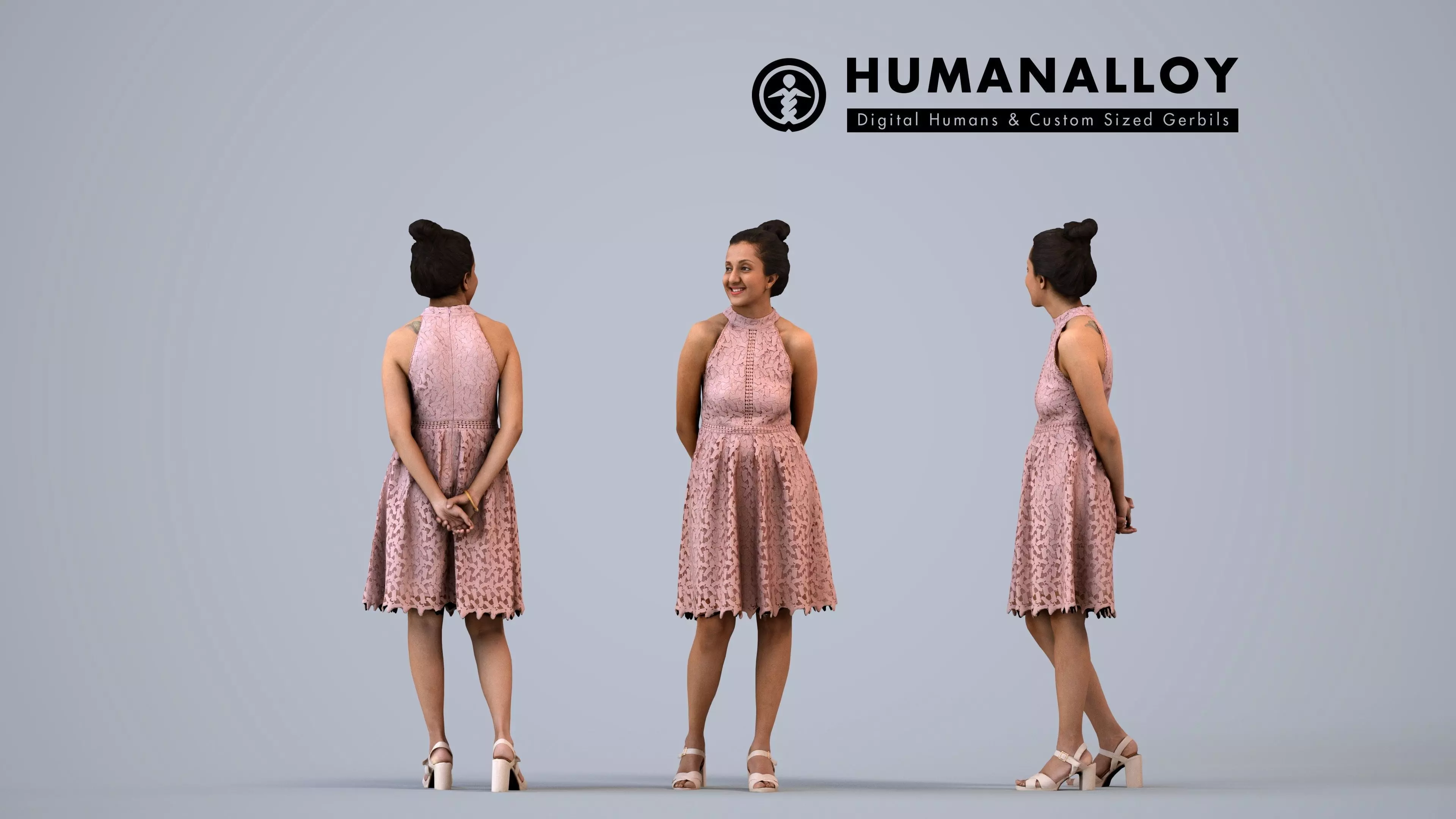 00230Yawan0015 - Adult Indian woman waiting in public space 3D model