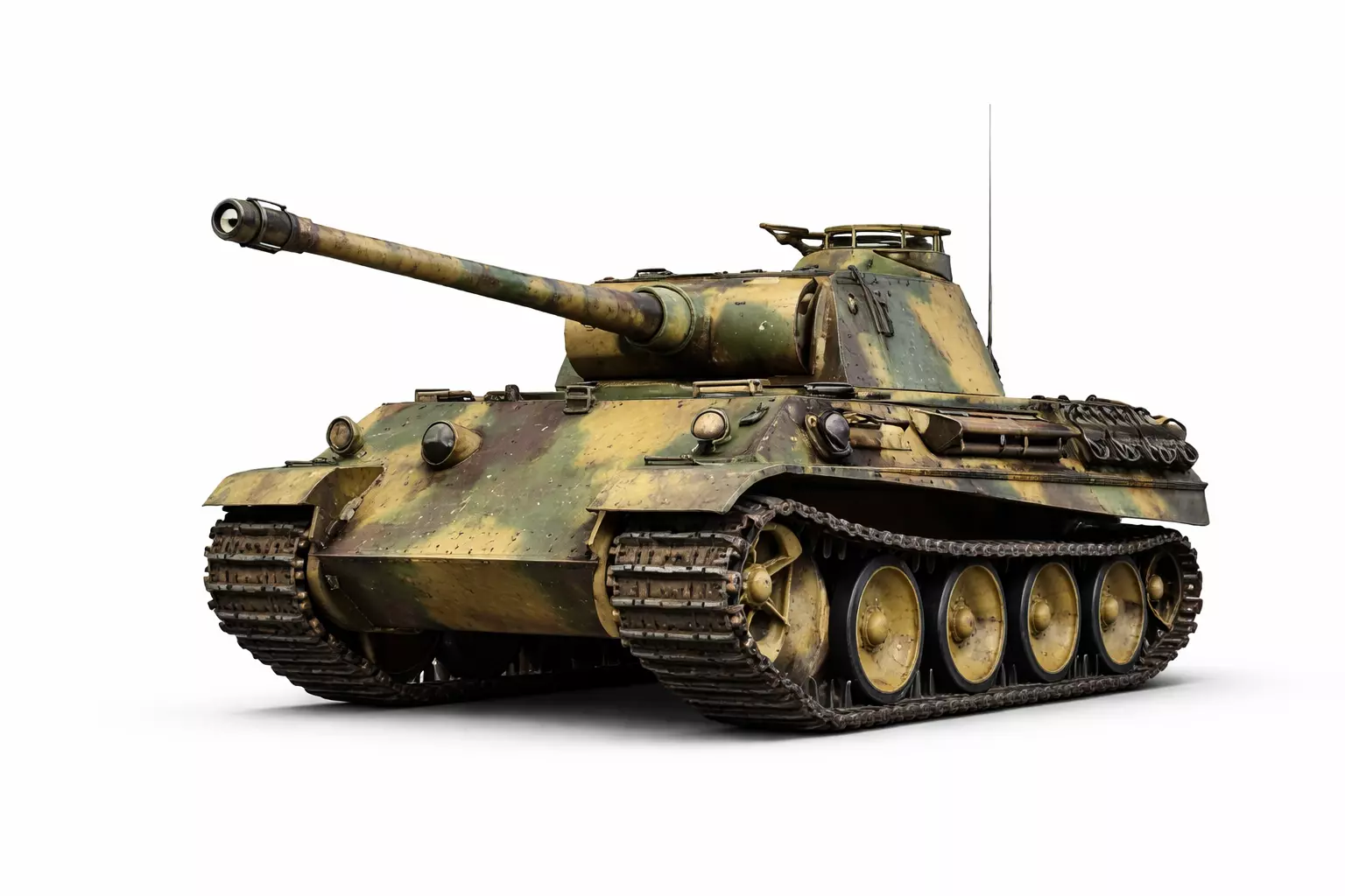 Panther Classic Tank Low Poly WWII Medium Battle Tank Low-poly 3D model