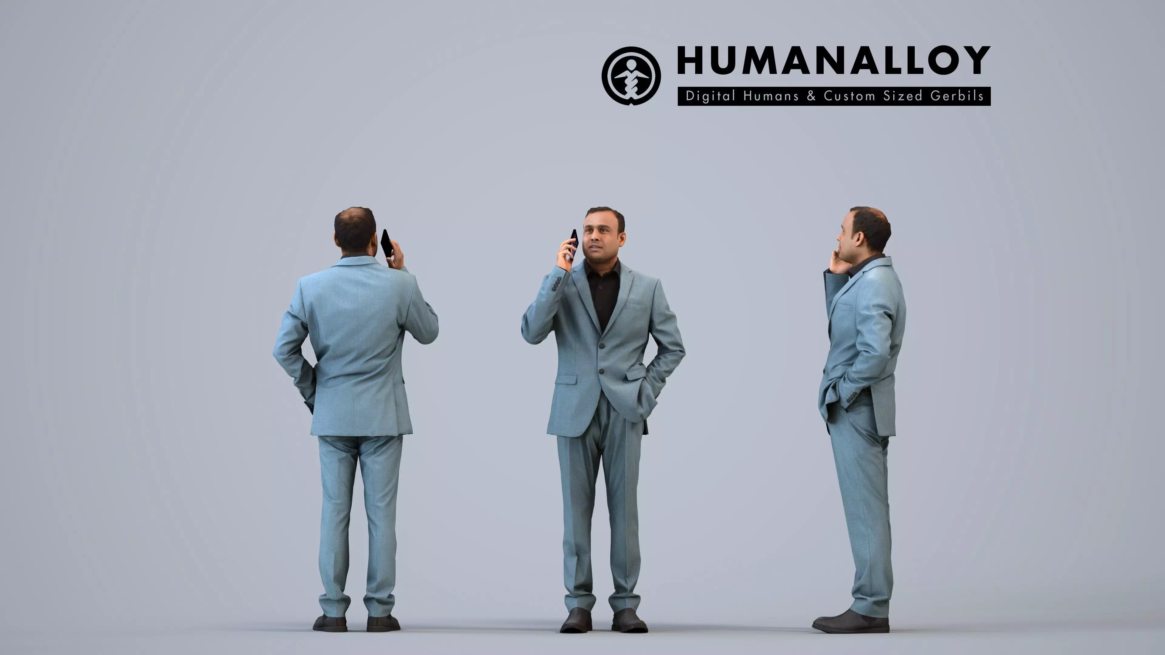 00246Zeef0005 - Adult Indian male making phone call in 3D model