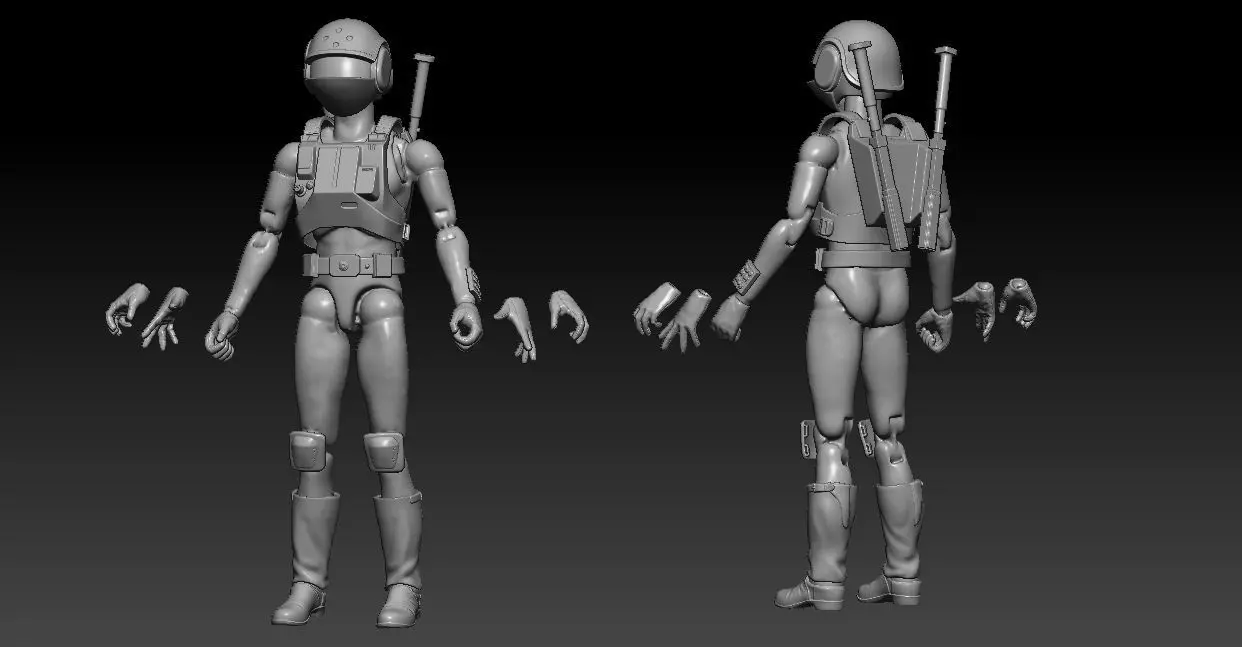 Imperial Ground Crew One6 Scale Custom STL 3D print model
