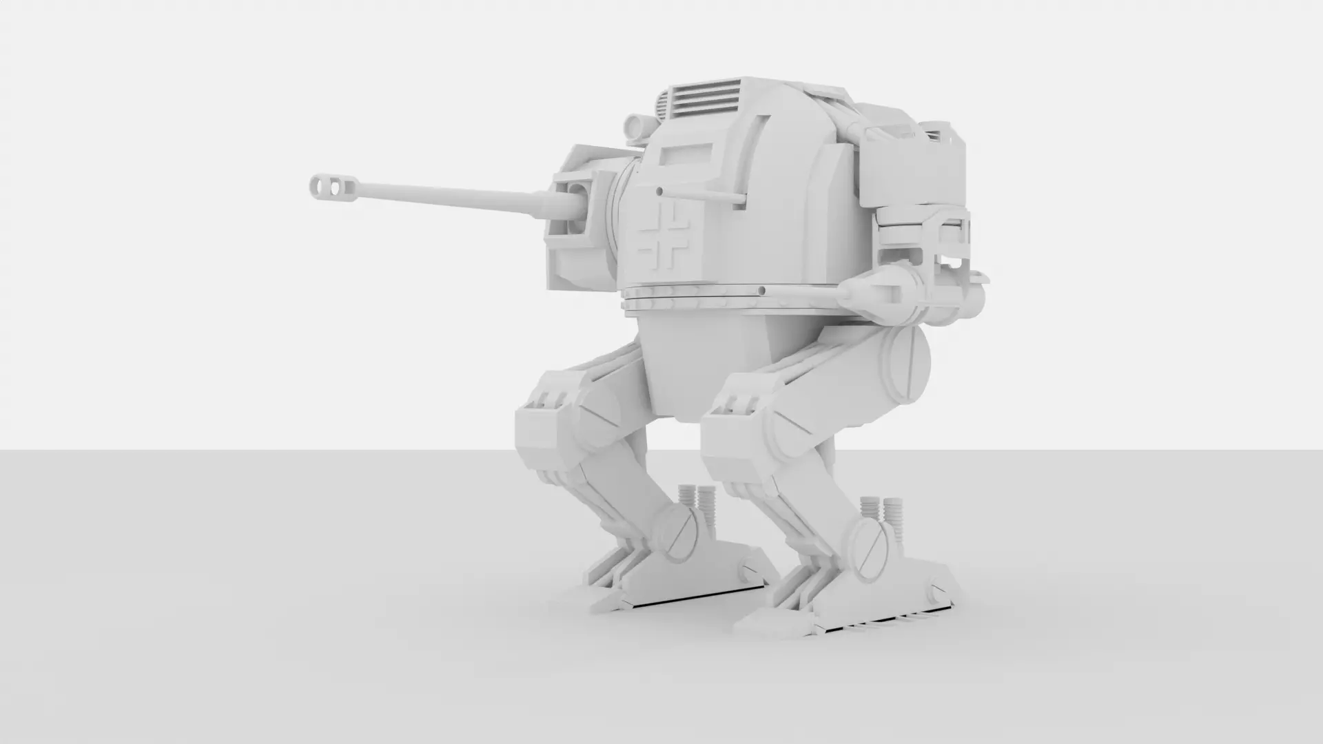 35 scale WWII German Style Combat Mech 3D Printable Model 3D print model