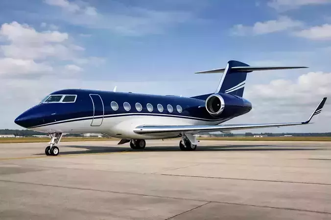 Gulfstream G650 Business Jet Private Aircraft 3D Model