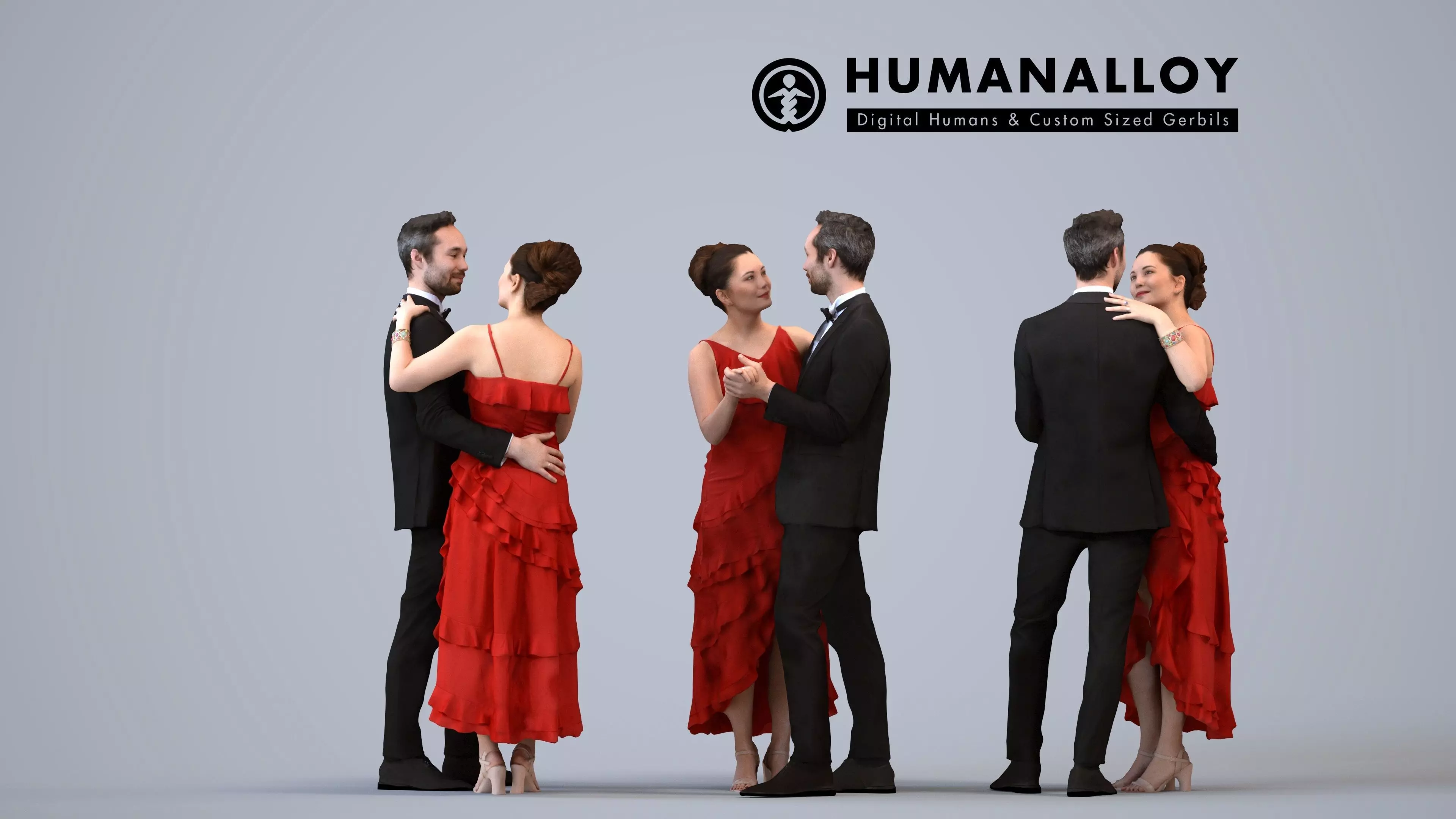 00258Daud00017 - Adult Caucasian professionals bonding in 3D model