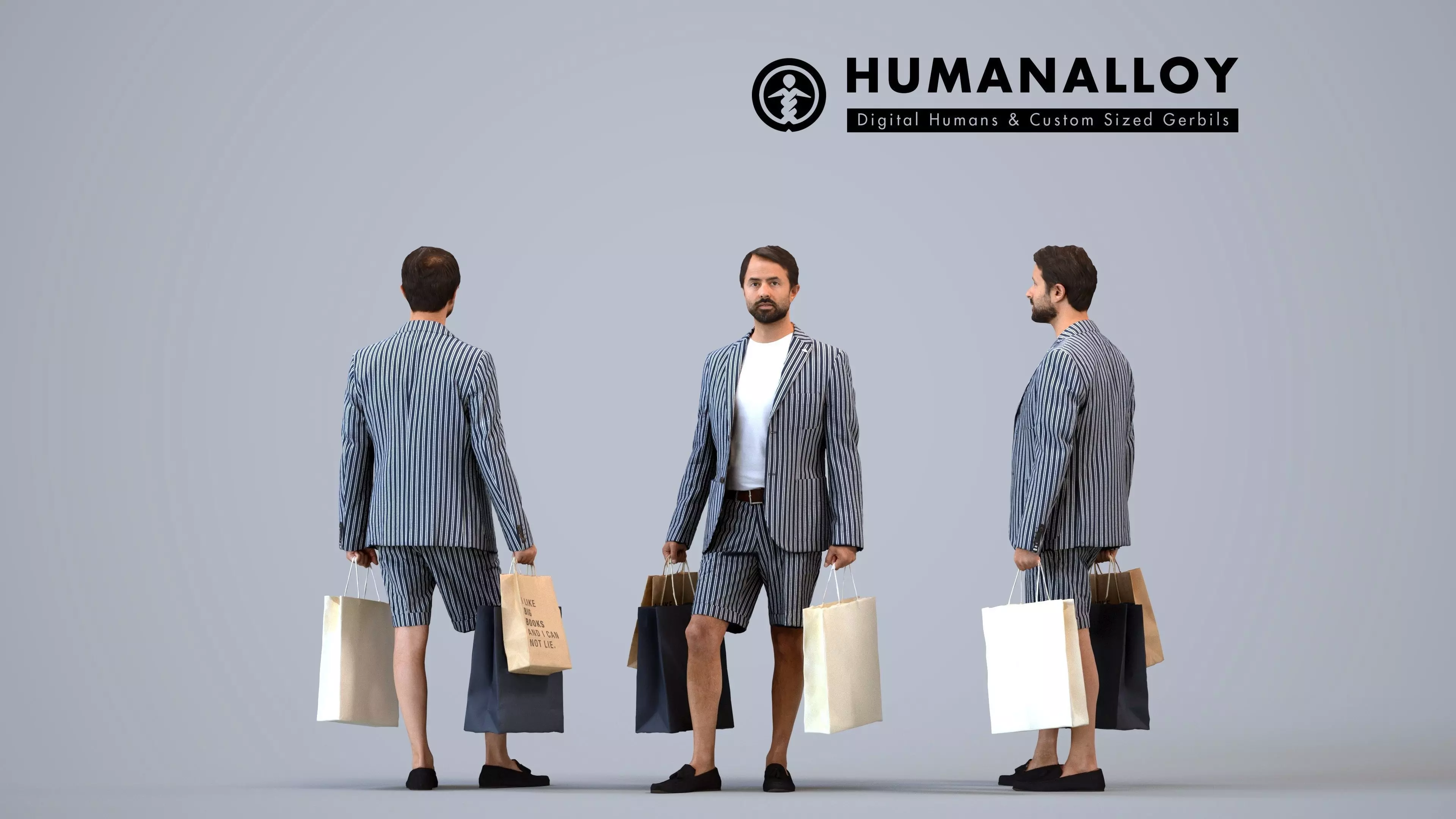 00263Bipini0009 - Adult Indian man shopping in retail 3D model