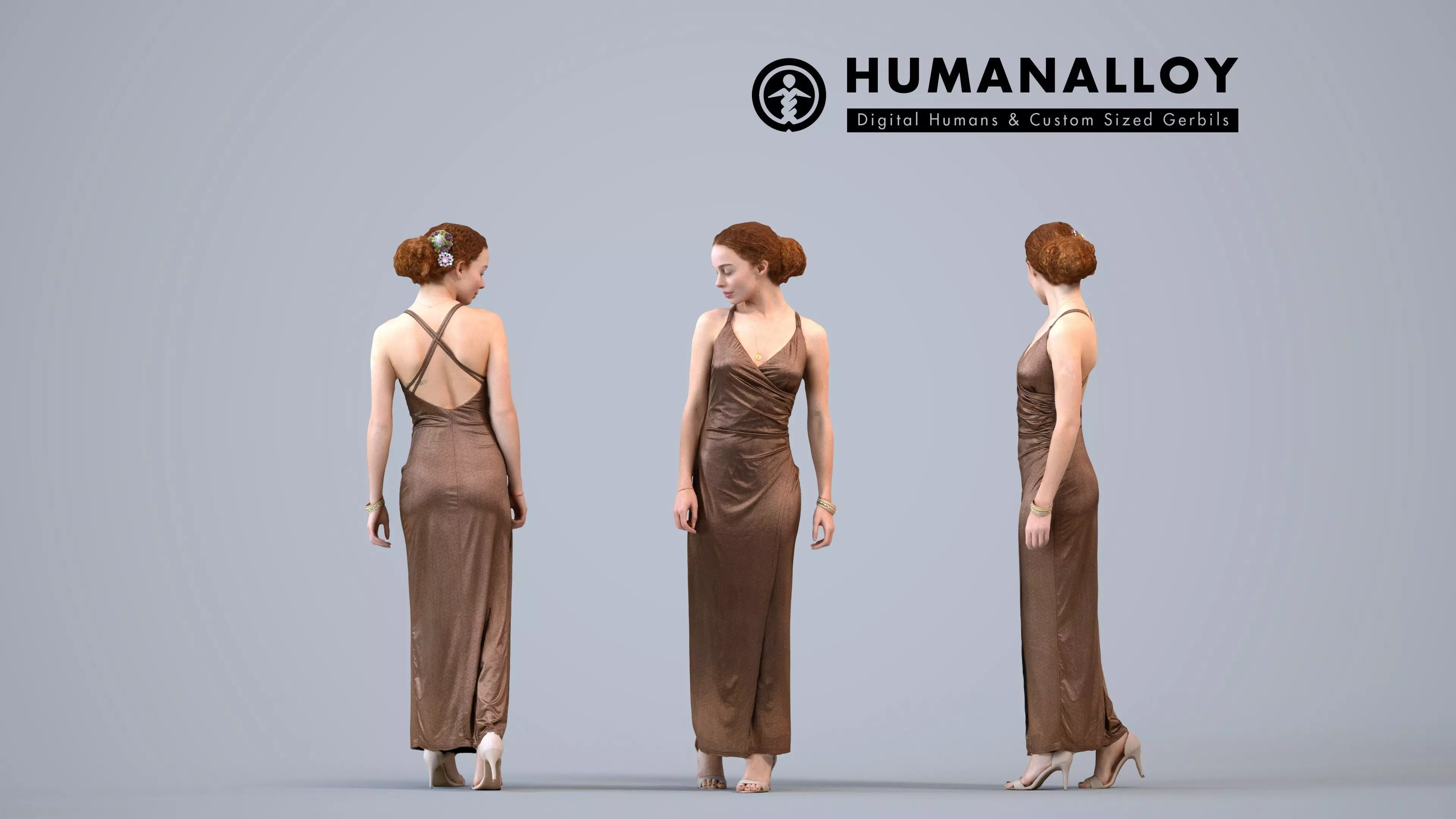 00268Marva0003 - Adult Caucasian woman waiting in restaurant 3D model