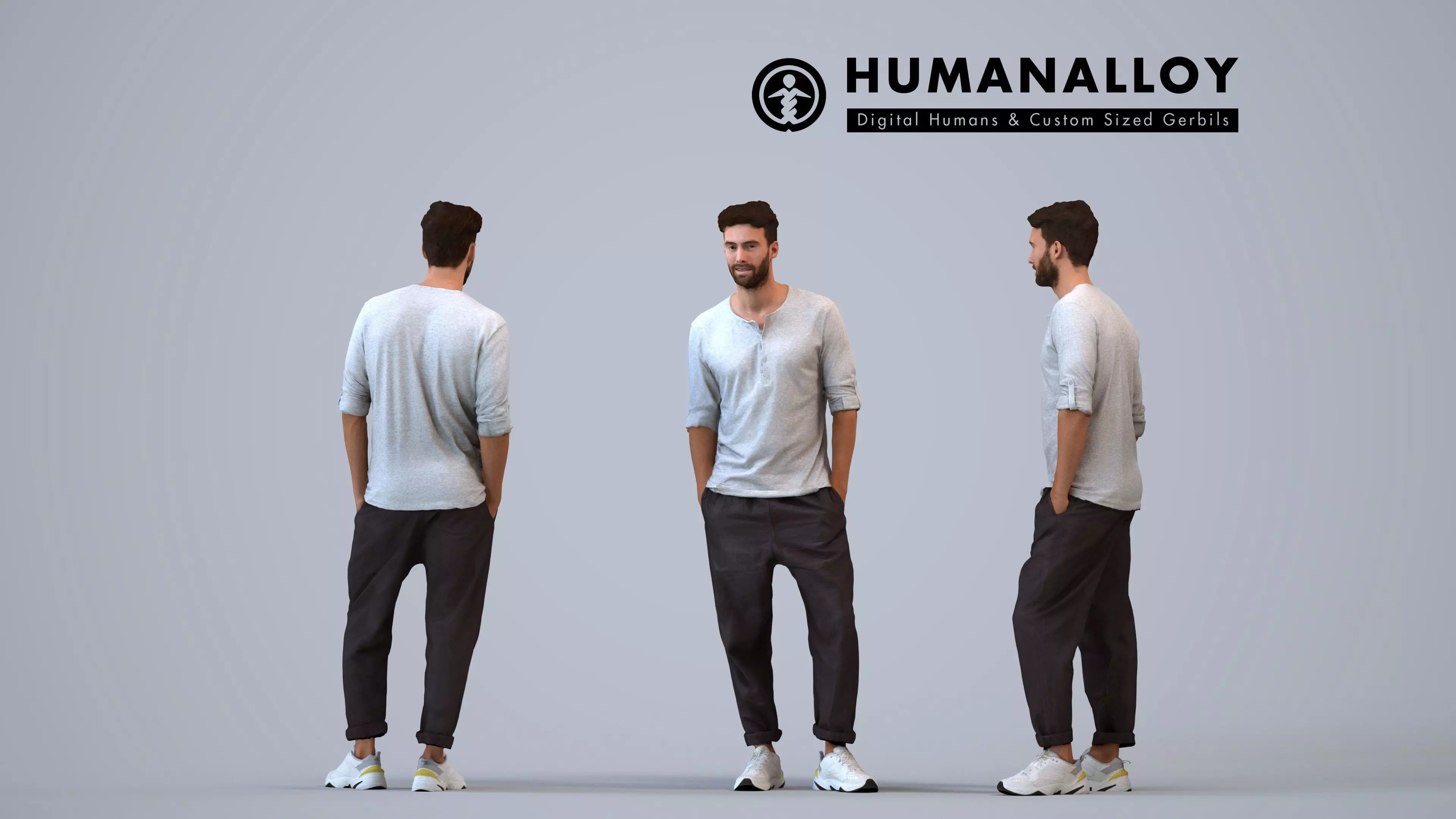 00274Olivier002 - Adult Caucasian man relaxing in public space 3D model