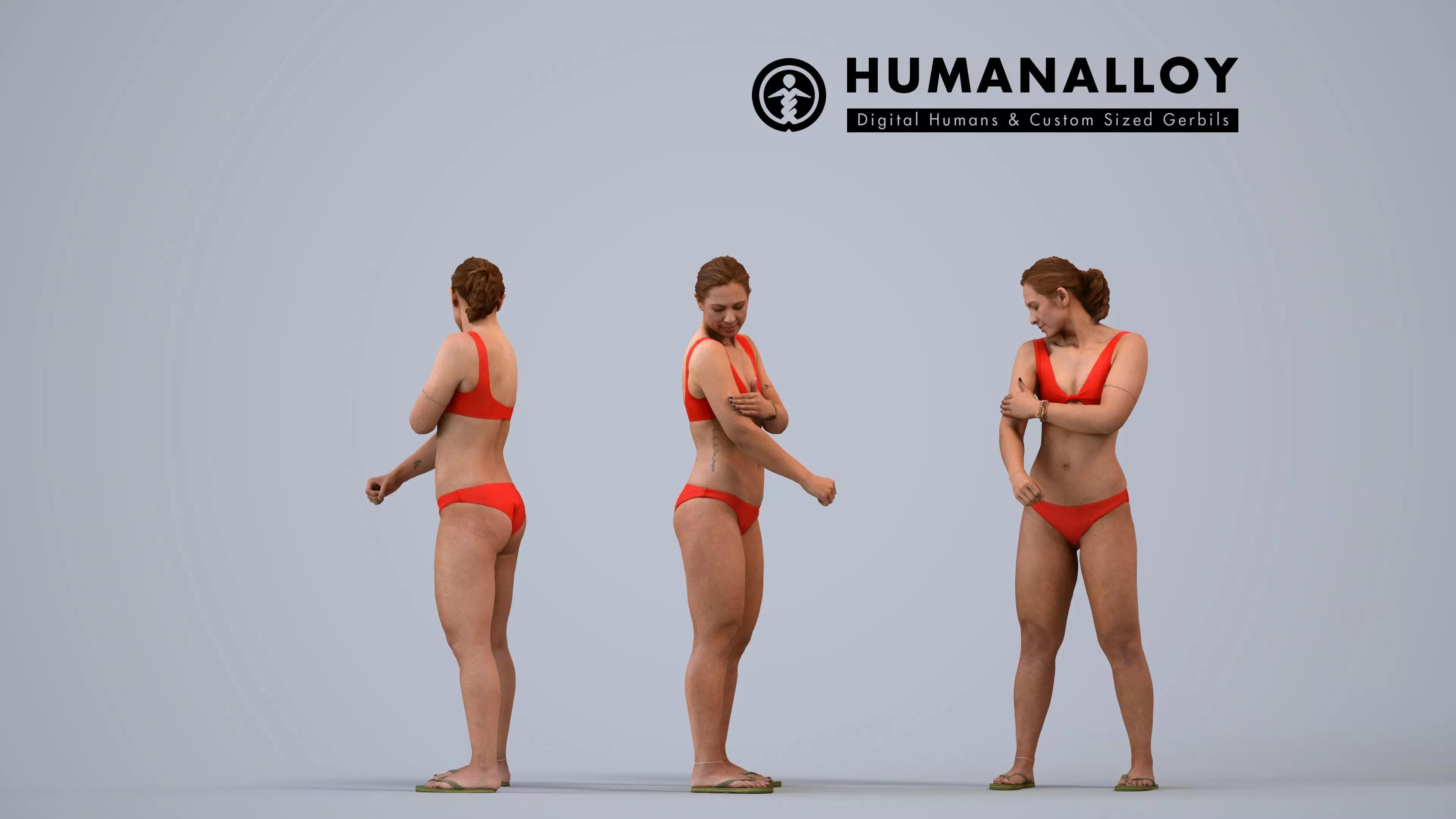 00280Misha004 - Adult Caucasian woman standing relaxed in 3D model