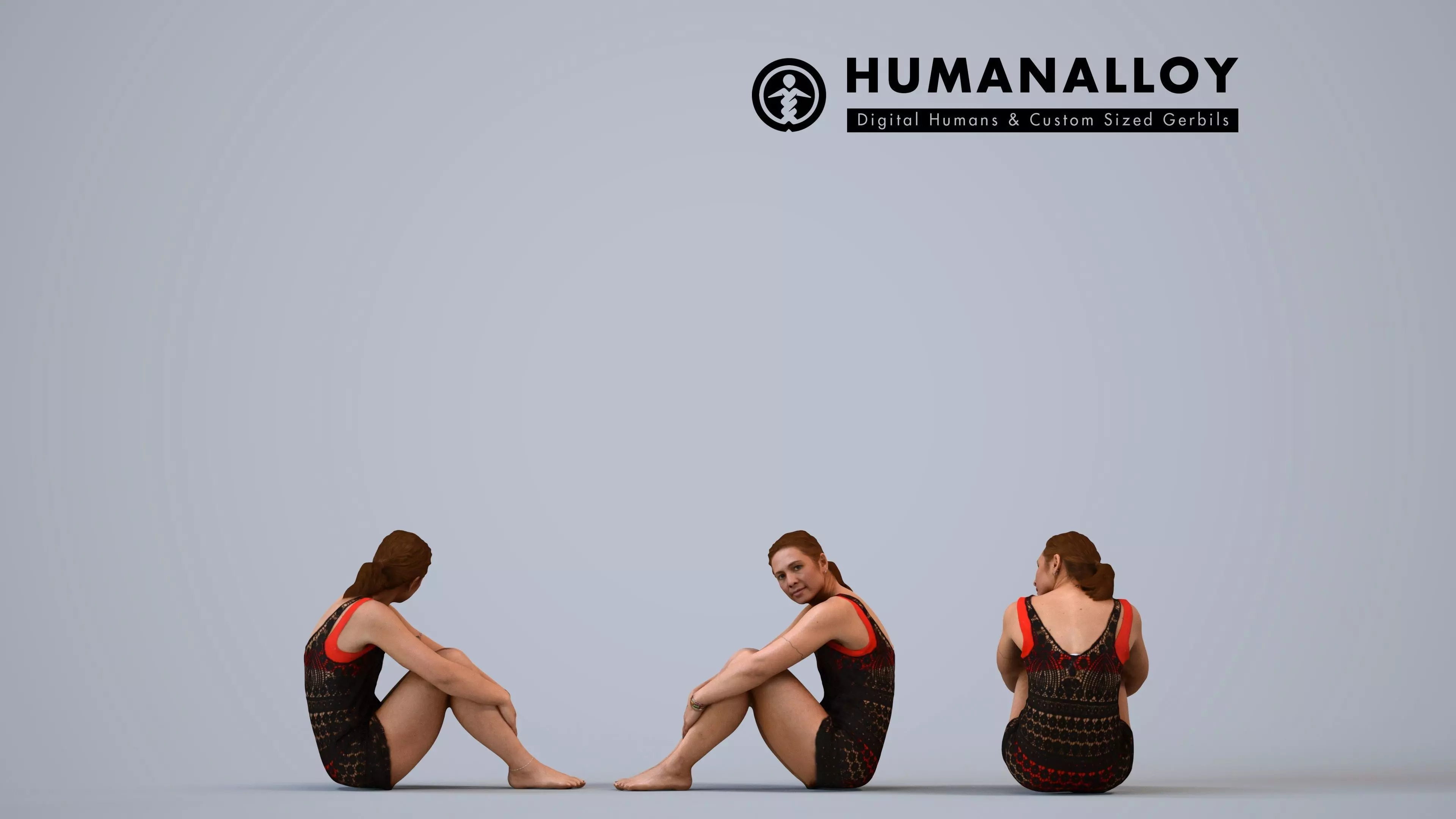 00280Misha011 - Adult Caucasian woman relaxing in sportwear for 3D model