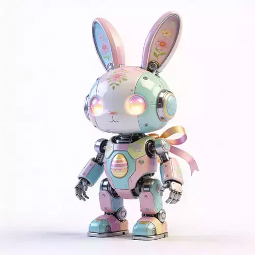 MECHANICAL EASTER BUNNY ROBOT 3D MODEL 
