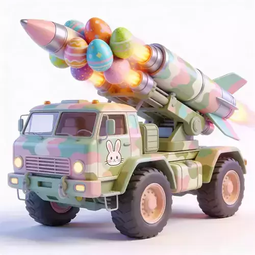 EASTER EGG ROCKET LAUNCHER 3D 