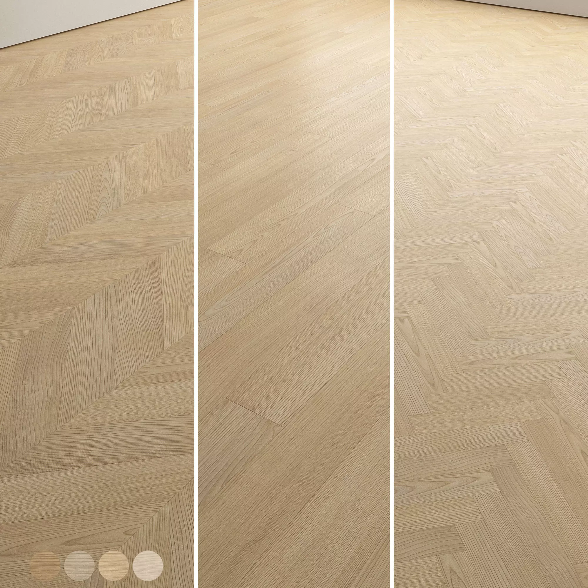 Ash Wood Flooring and Parquet Set 03 Texture