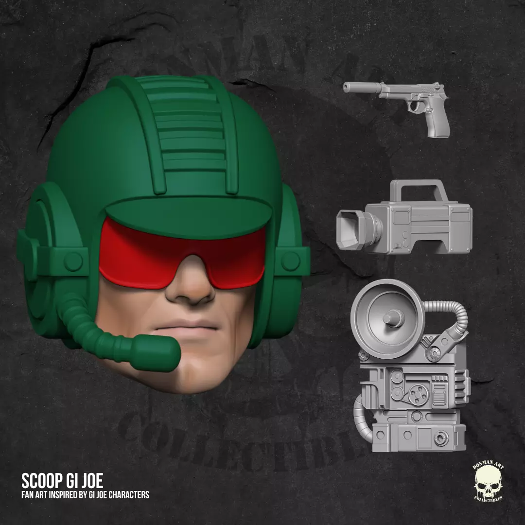 Scoop GI Joe Fan Art 3D printable files for Action Figures 3D print model