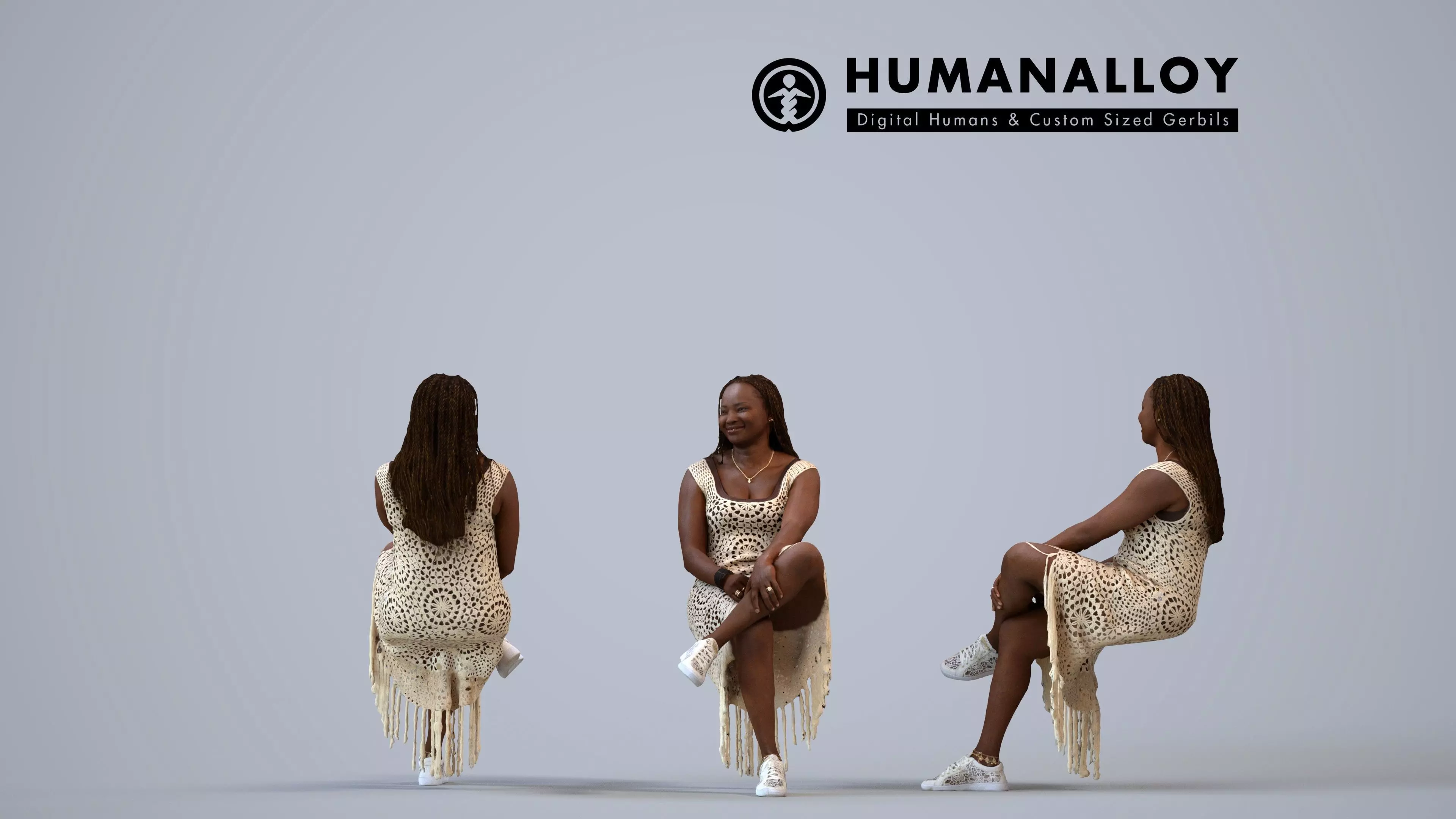 00314Theresial017 - Adult Black woman relaxing at home in 3D model