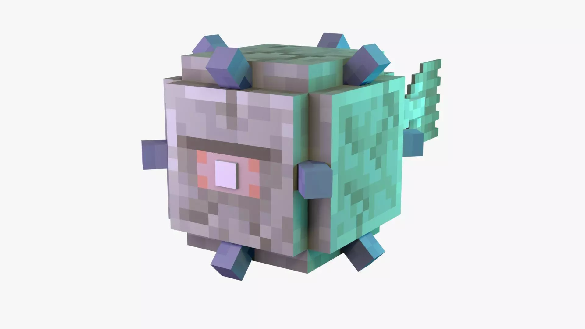 Minecraft Elder Guardian Low-poly 3D model