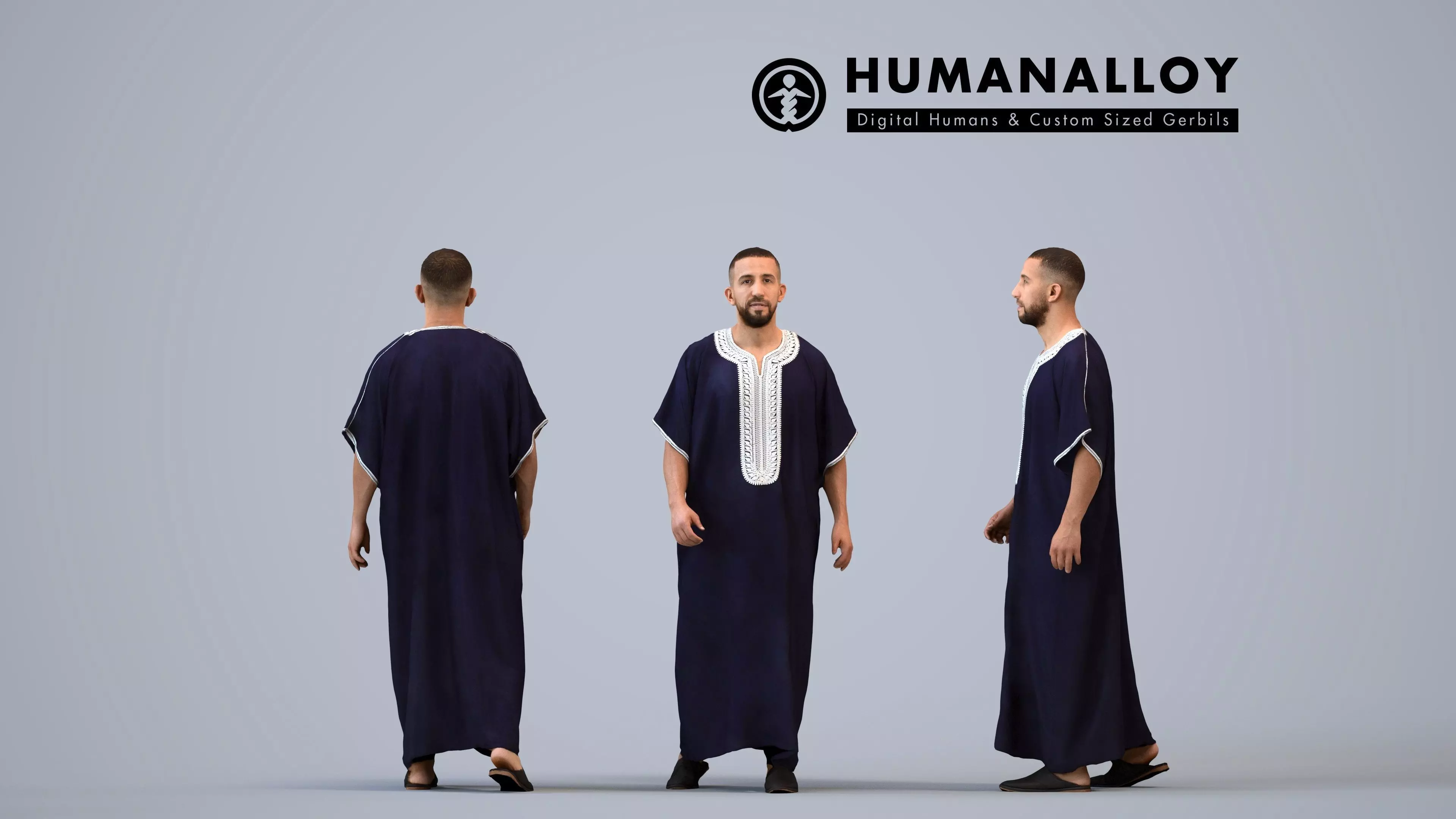 00316Adil001 - Adult Middle Eastern man walking through public 3D model