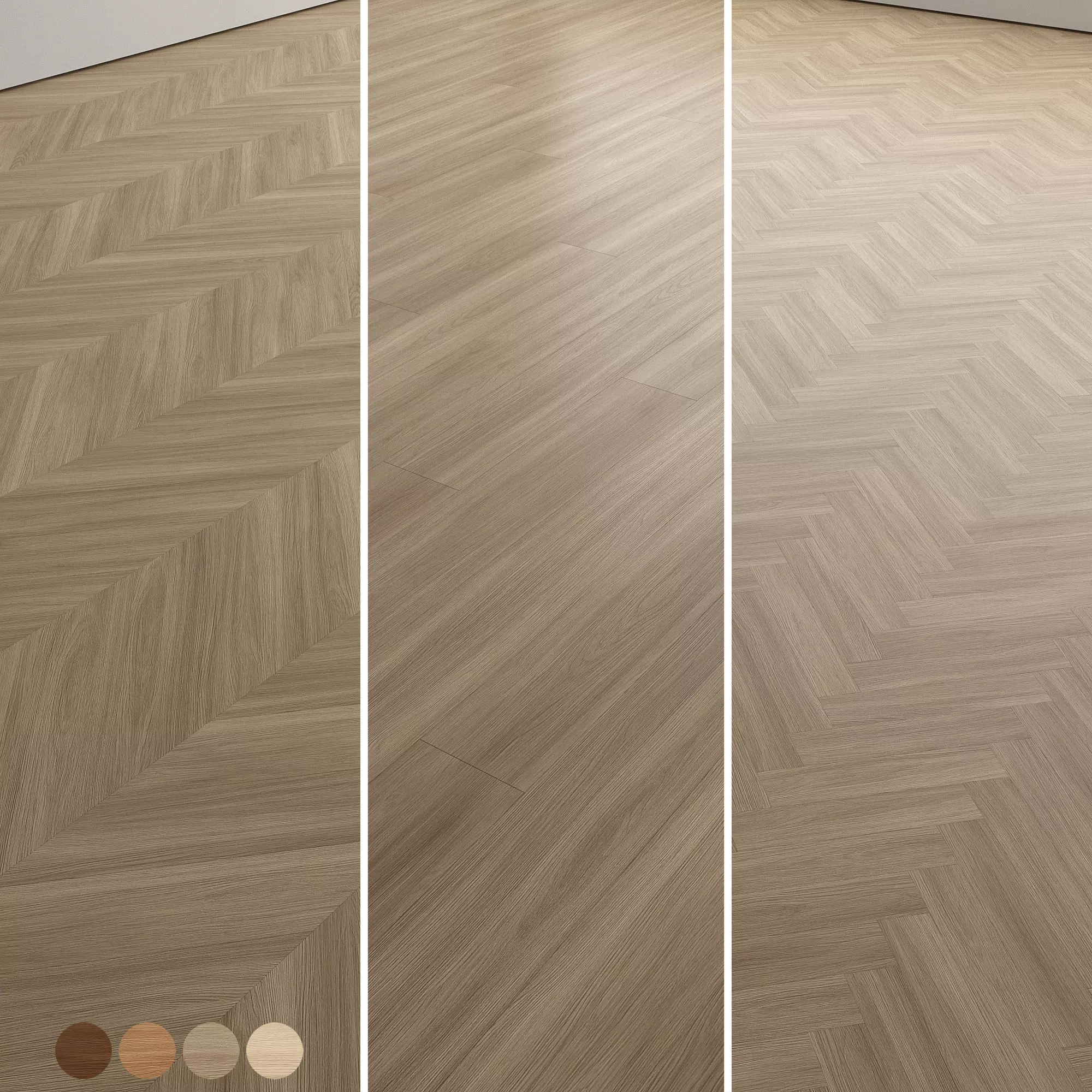 Oak Wood Flooring and Parquet Set 06 Texture