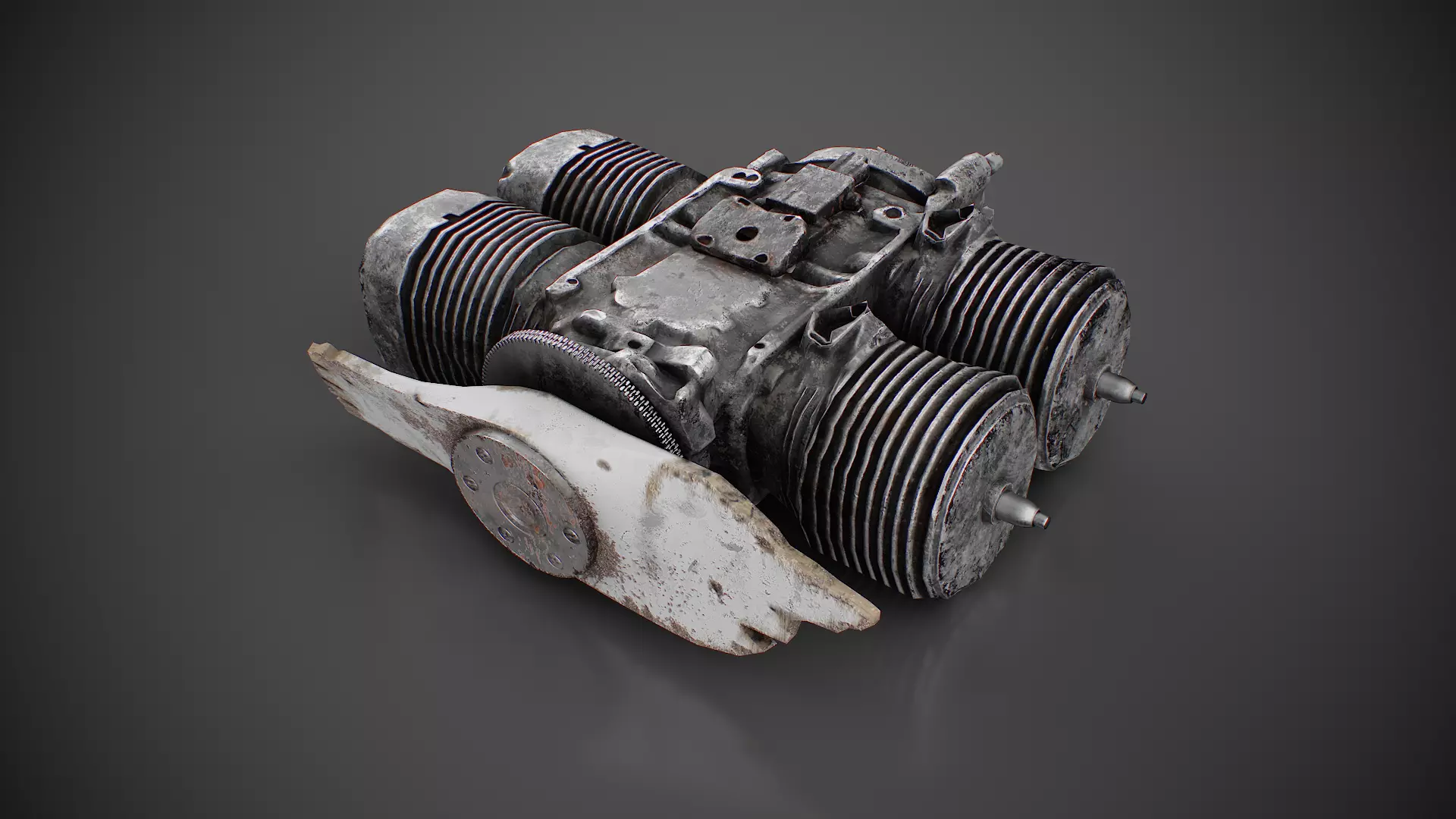 Shahed-136 broken engine Low-poly 3D model