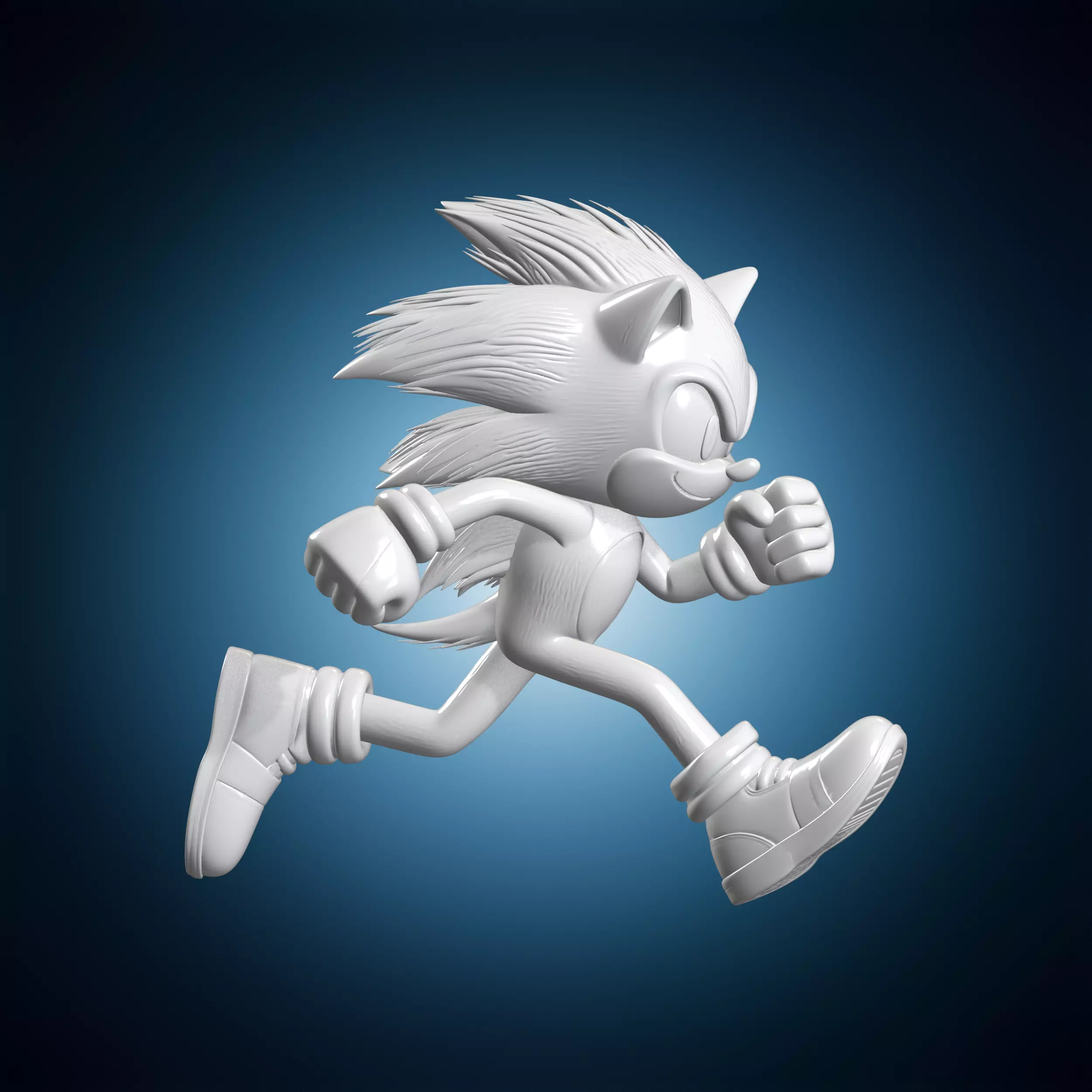 Sonic The Hedgehog Dynamic Pose 3D print model