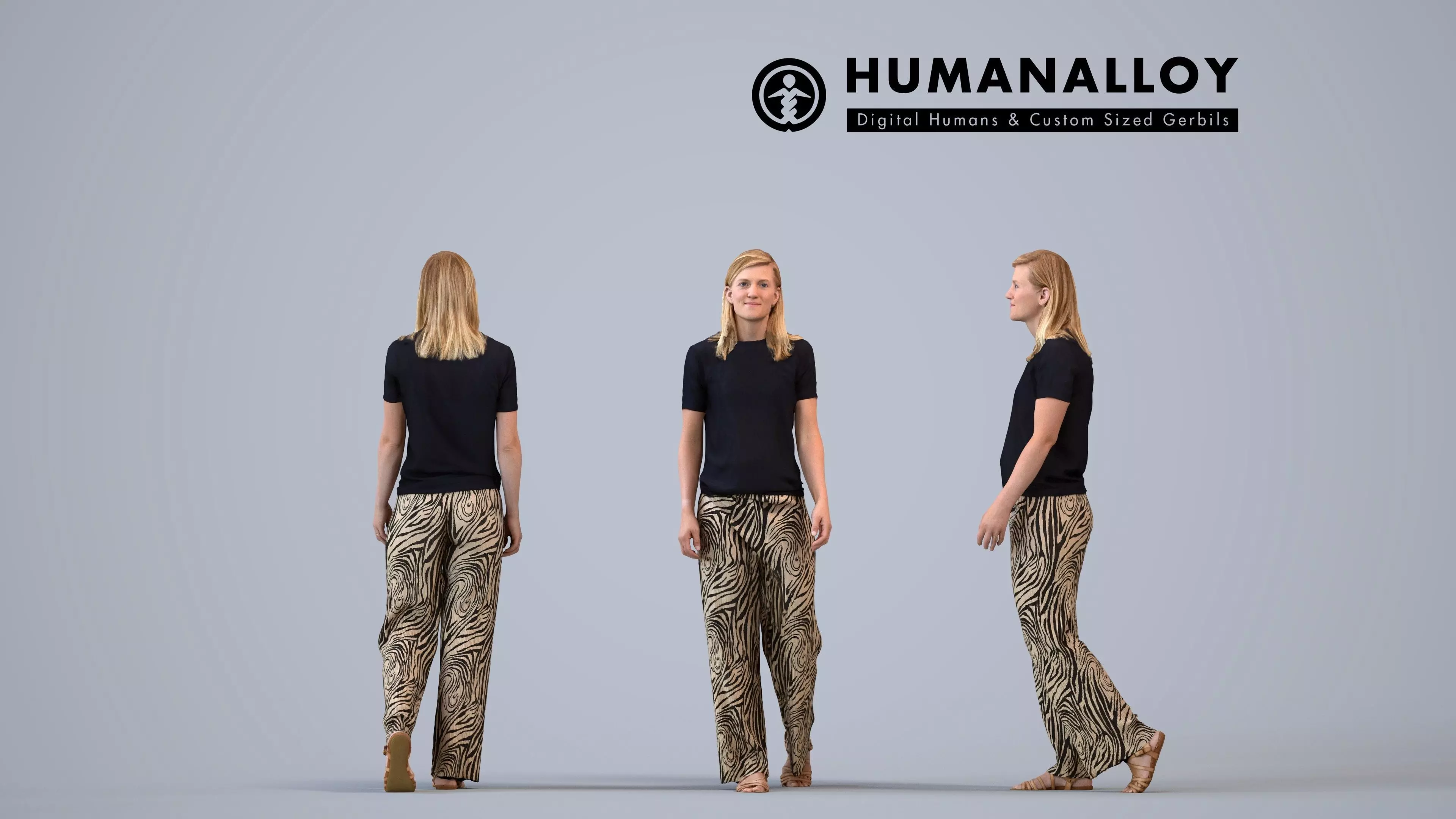 00355Sophie003 - Adult Caucasian woman walking through public 3D model