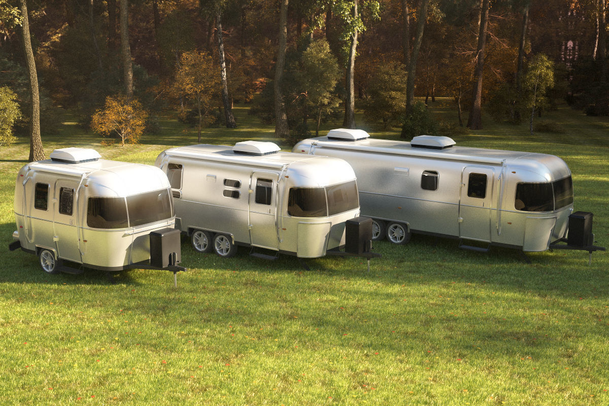 Airstream trailers collection 3D model_1