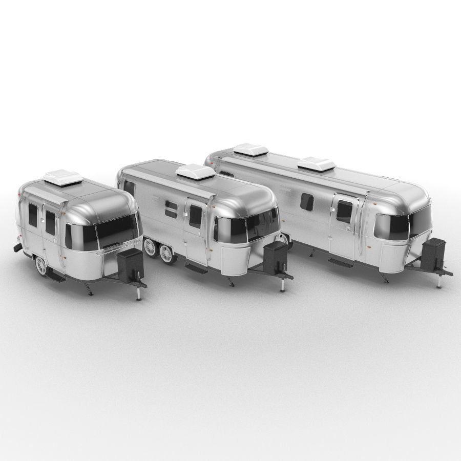 Airstream trailers collection 3D model_8