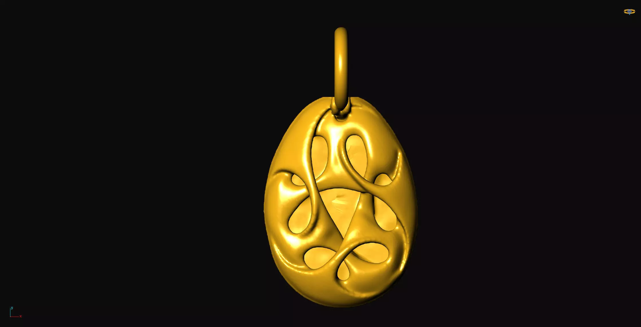 Tribal pendant charms - one inch pendant Free 3D print model