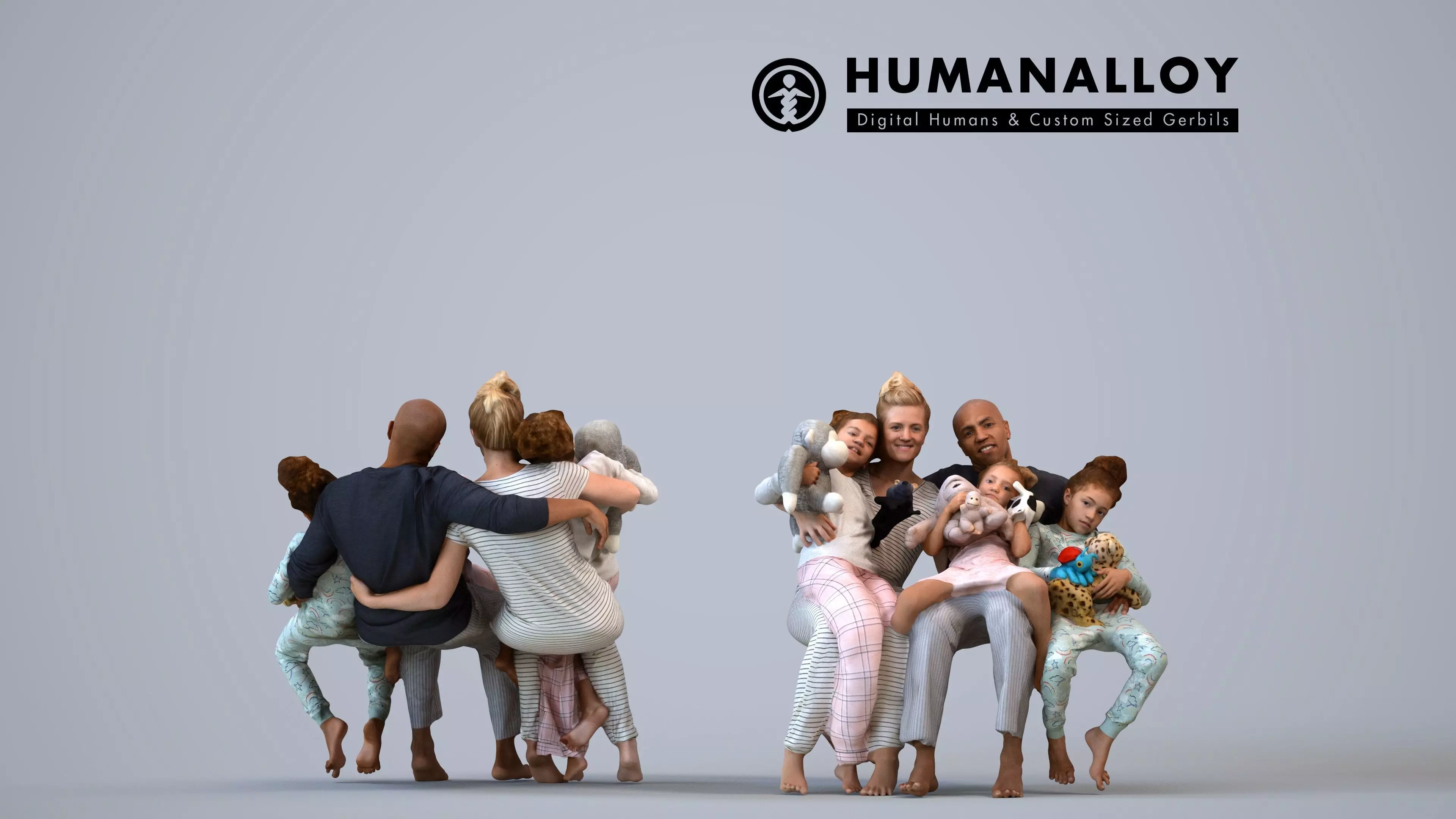 00369Carl009 - Adult mixed-ethnicity person sitting at home in 3D model