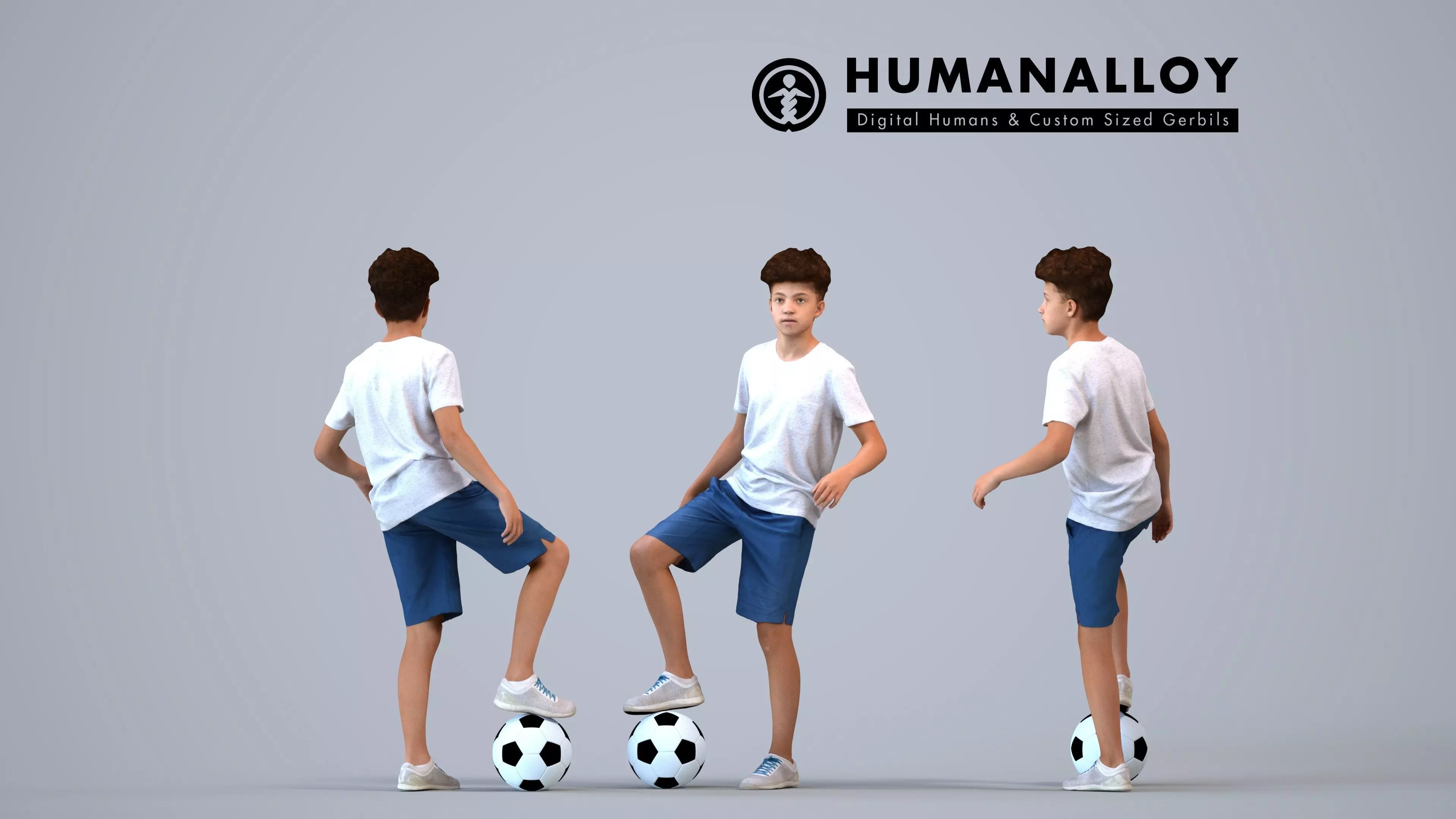 00374Lucas006 - Teen mixed-race male exercising in summer 3D model