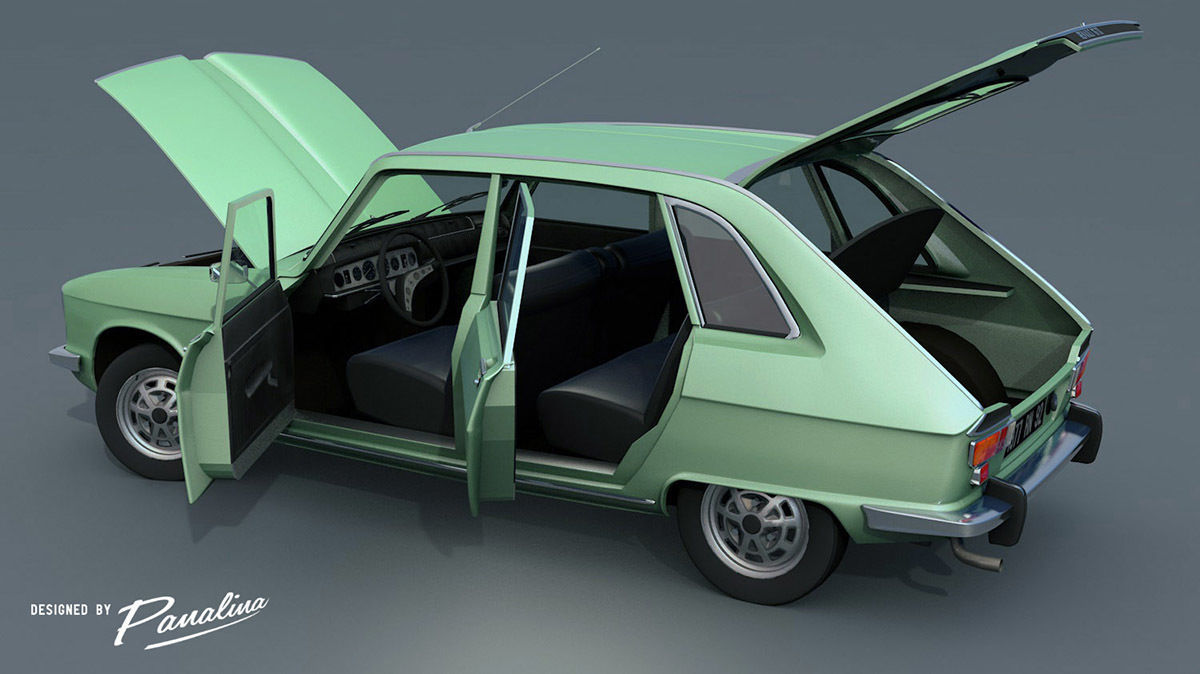 Renault 16 TX - 1977 3D model_2