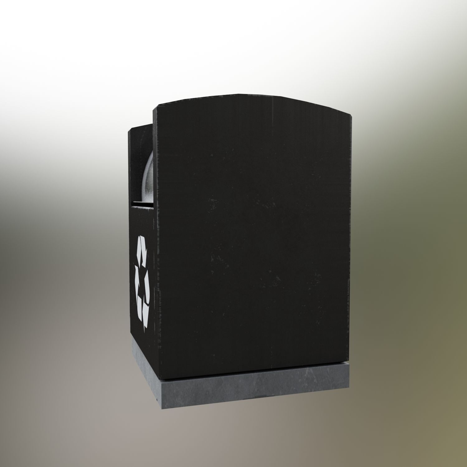 garbage container modern 3D model_2