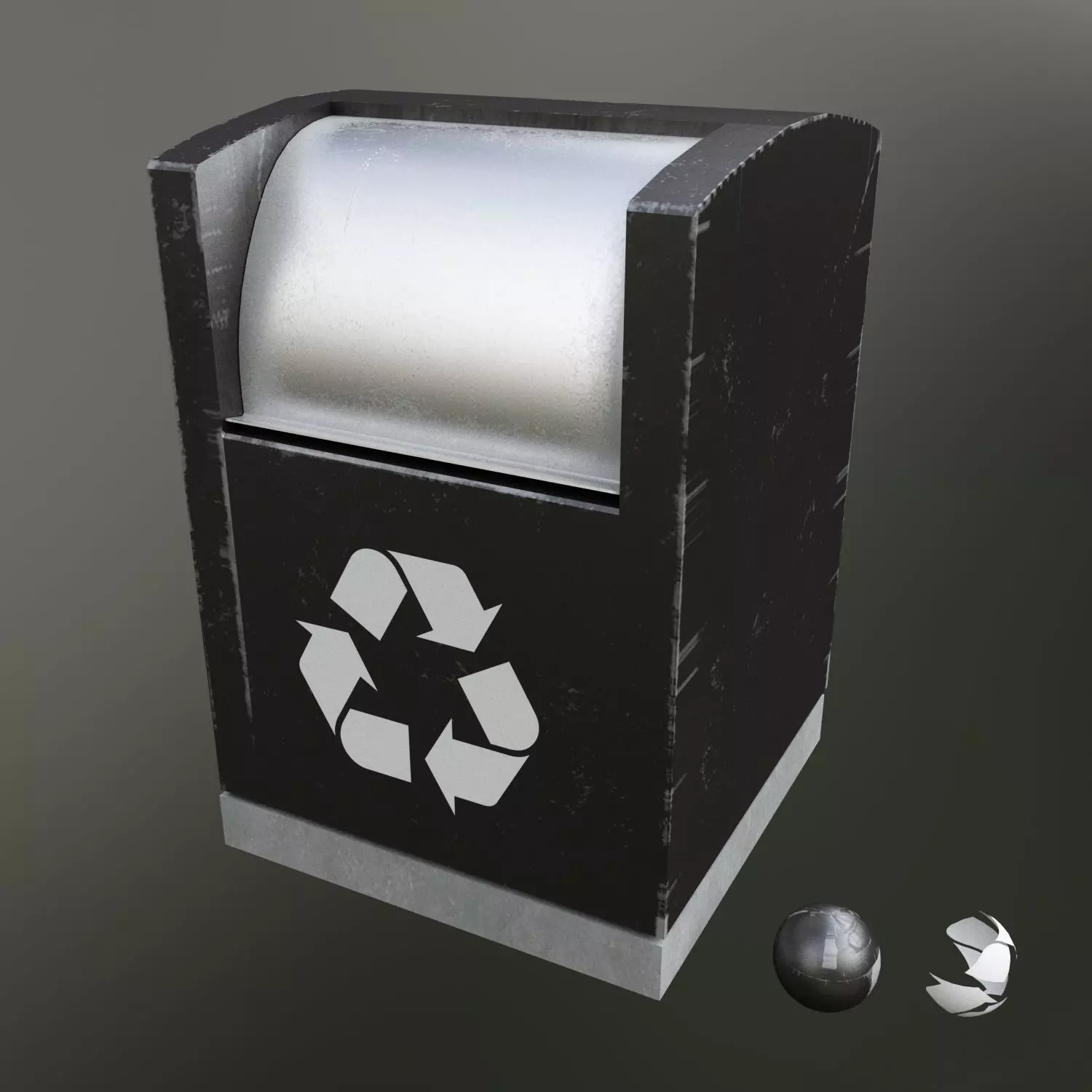 garbage container modern 3D model_0
