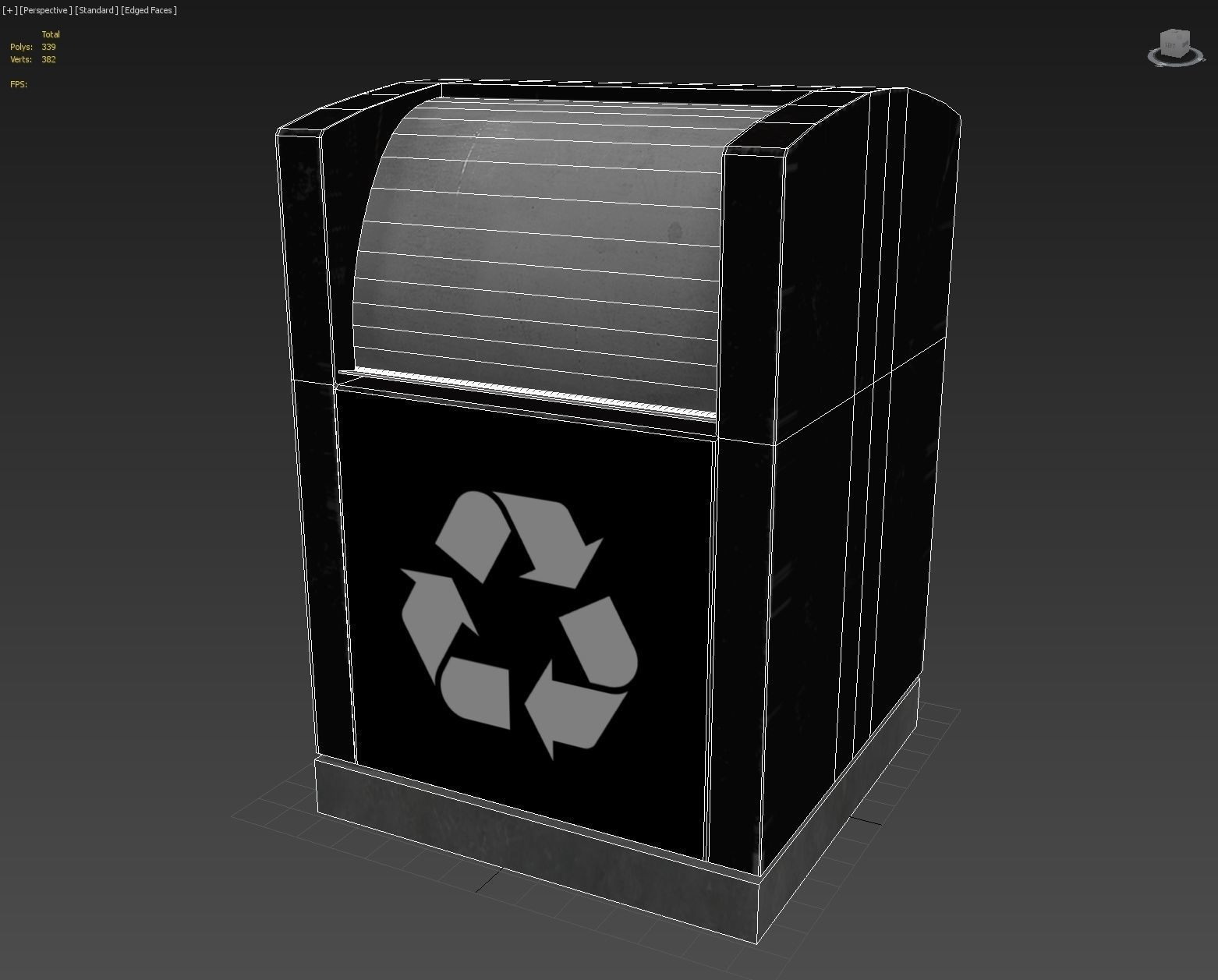 garbage container modern 3D model_3