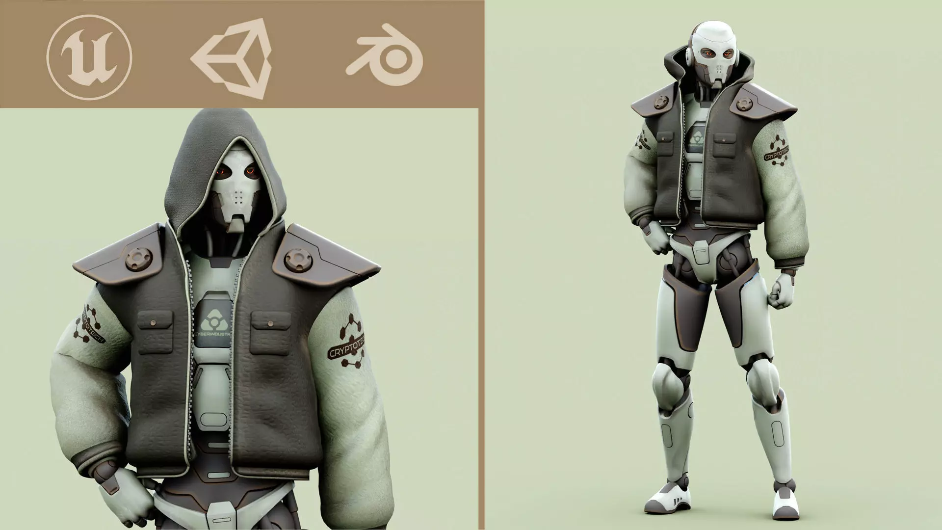 CYBORGTOPIA B-29 Rigged for Unreal Engine - Unity - MIXAMO 3D model