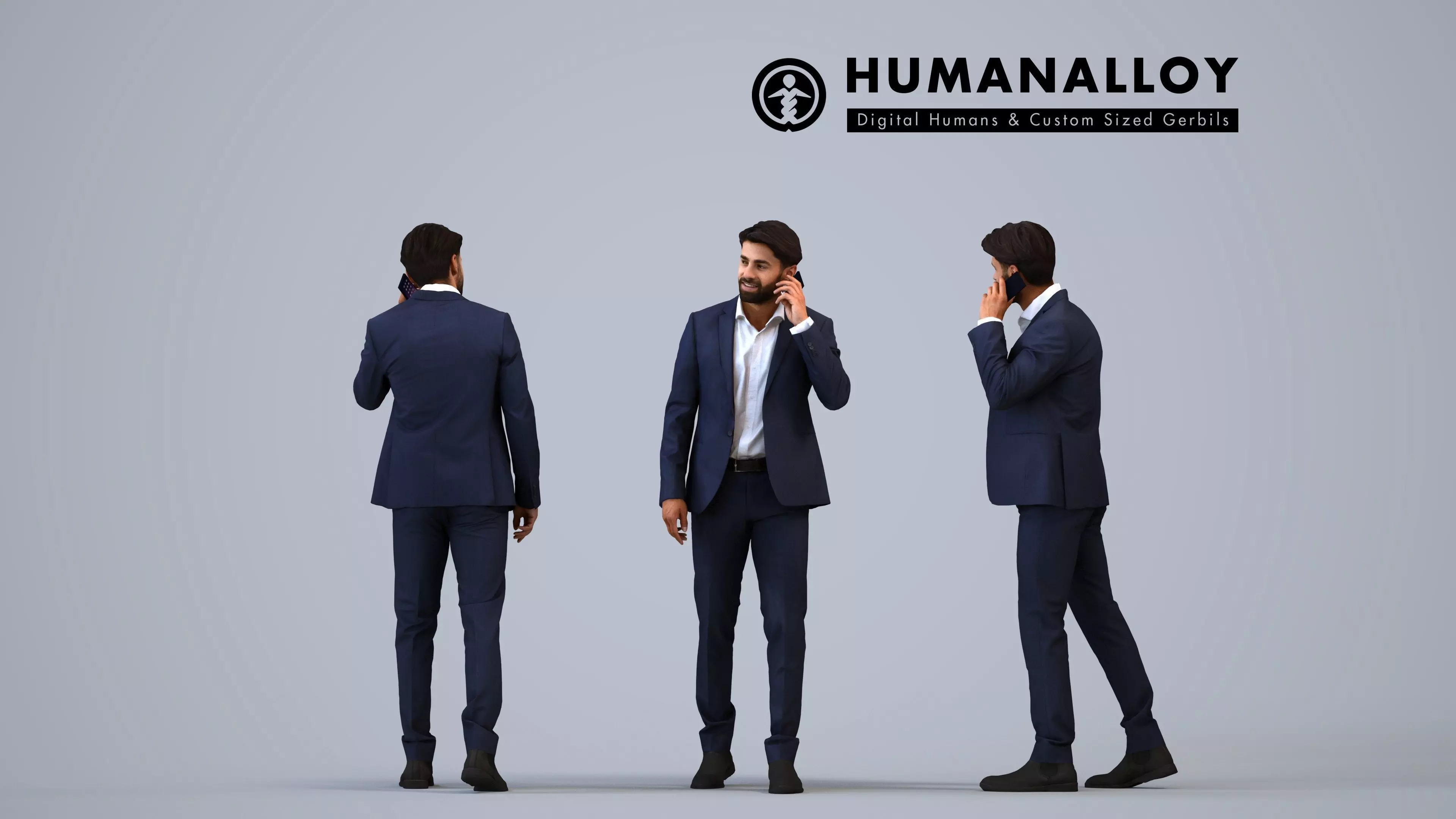 00399Simon007 - Adult Middle Eastern man making phone call in 3D model