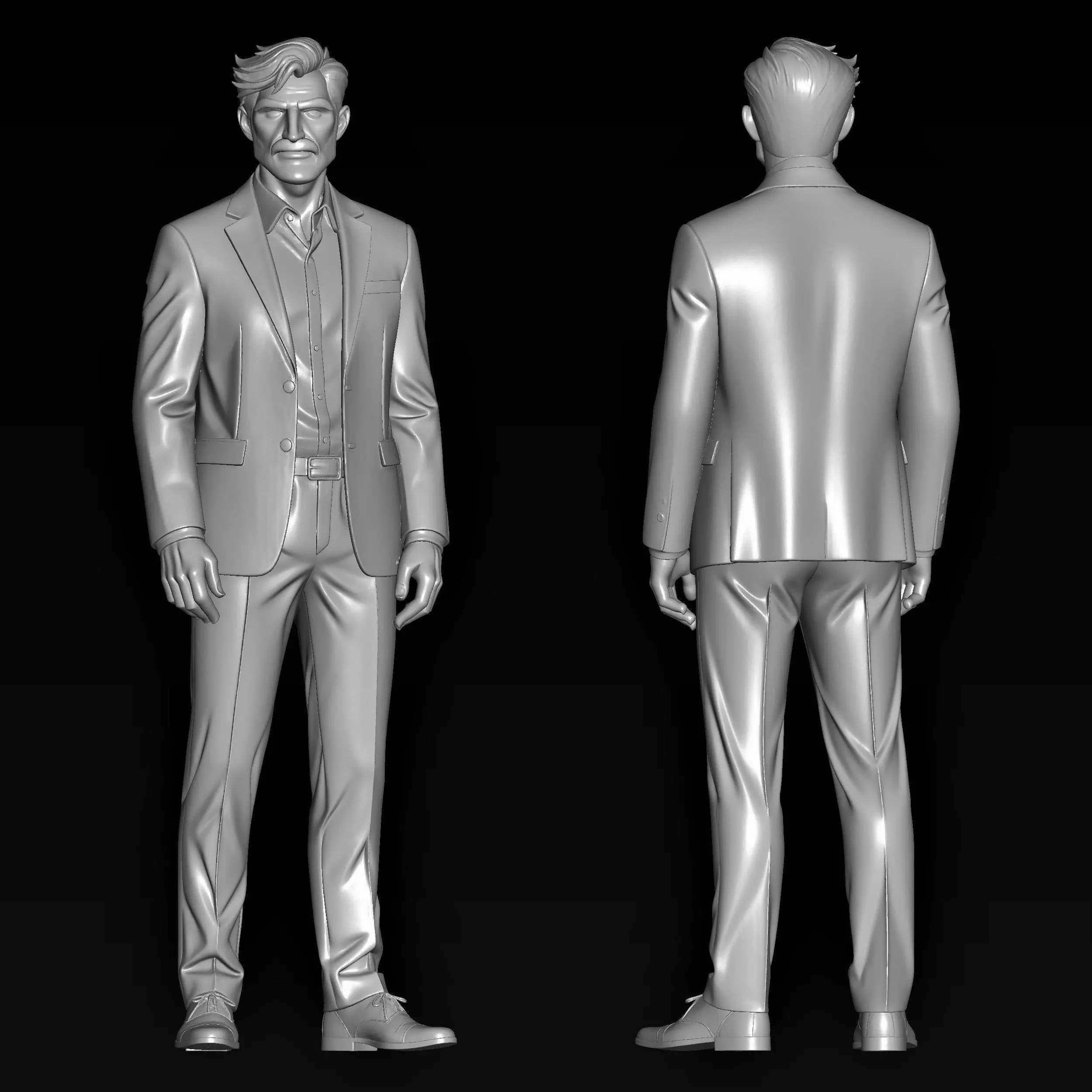 men on suit 3D print model