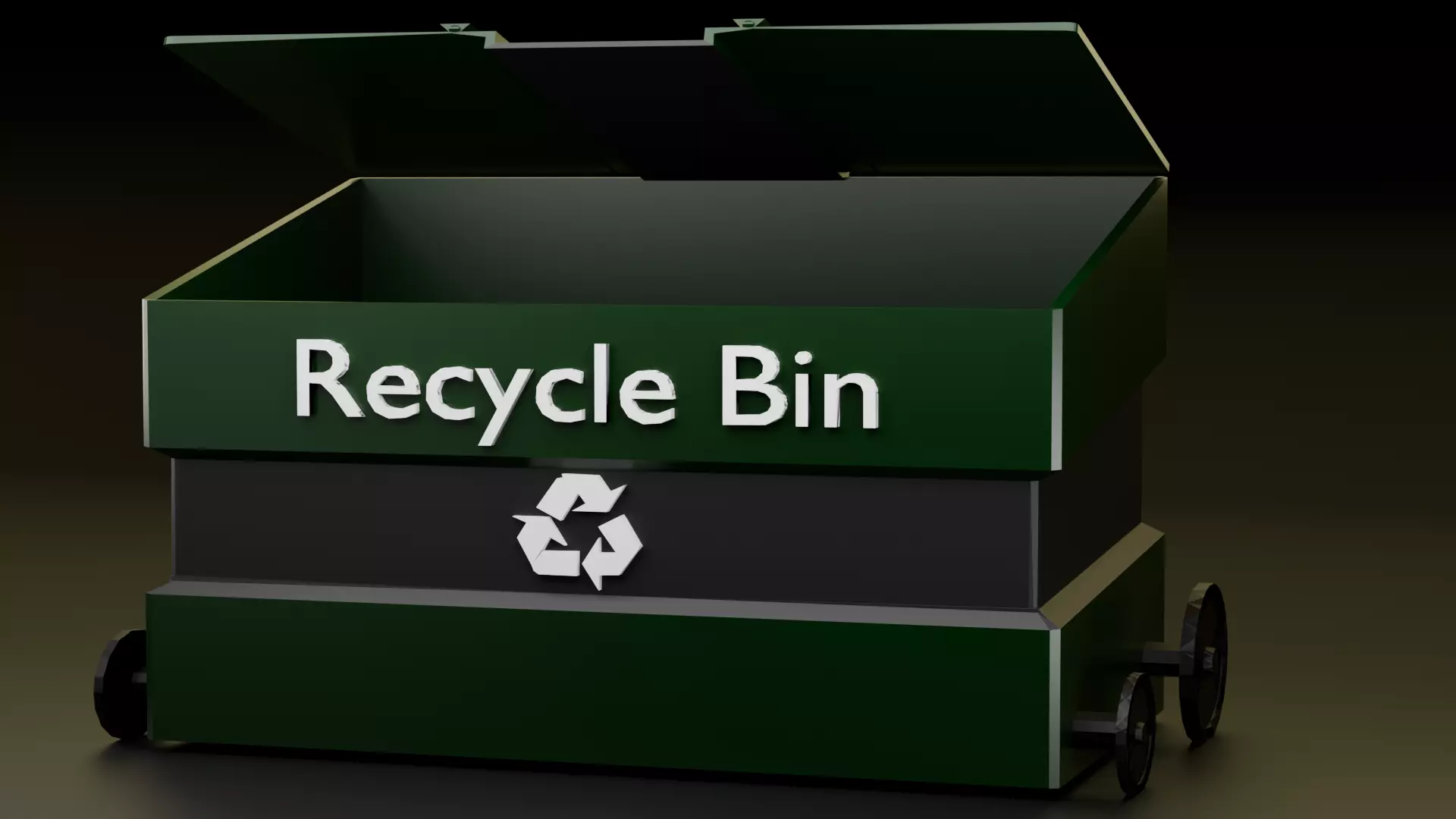 Large Industrial Recycle Bin -Unity Prefabs Included Low-poly 3D model