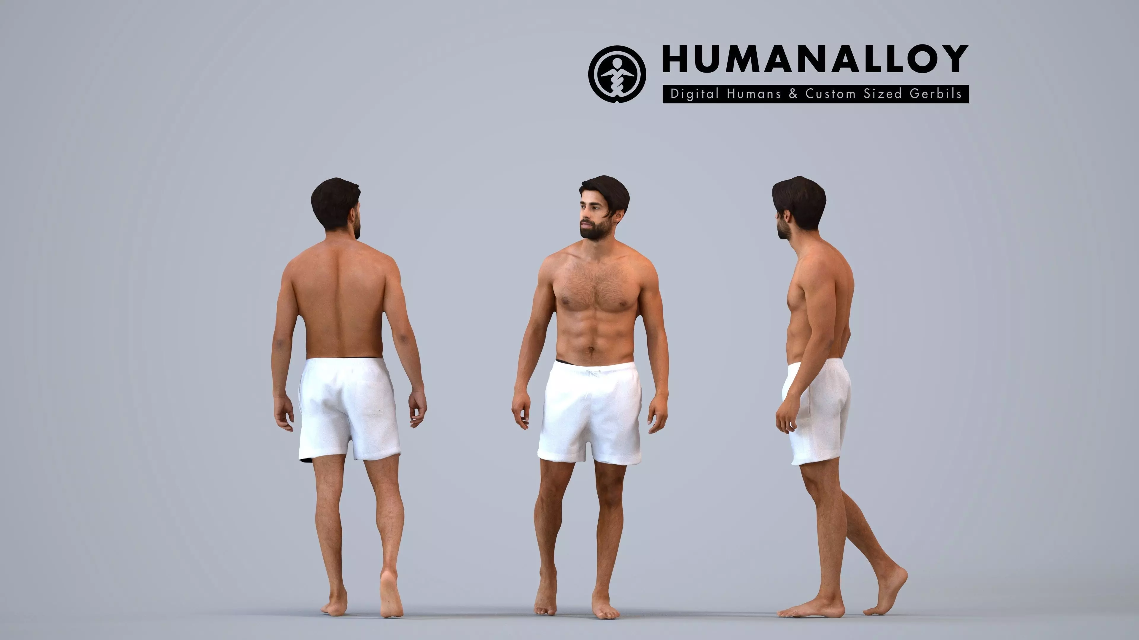 00403Simon011 - Adult Middle Eastern man walking outdoors 3D model