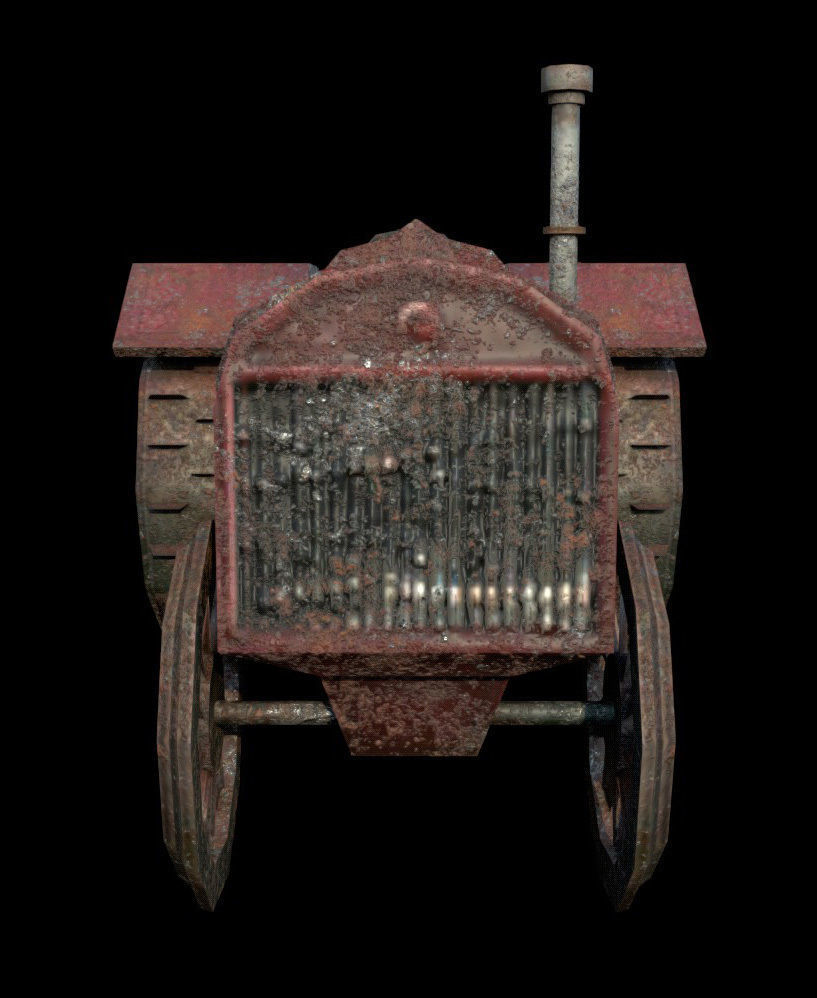 Tractor - PBR - Dirty Textured Low-poly 3D model_3