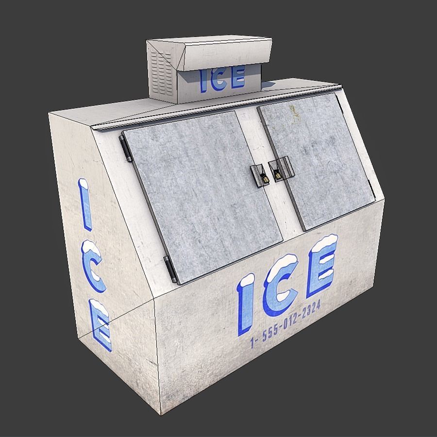 Ice Machine Low-poly 3D model_2