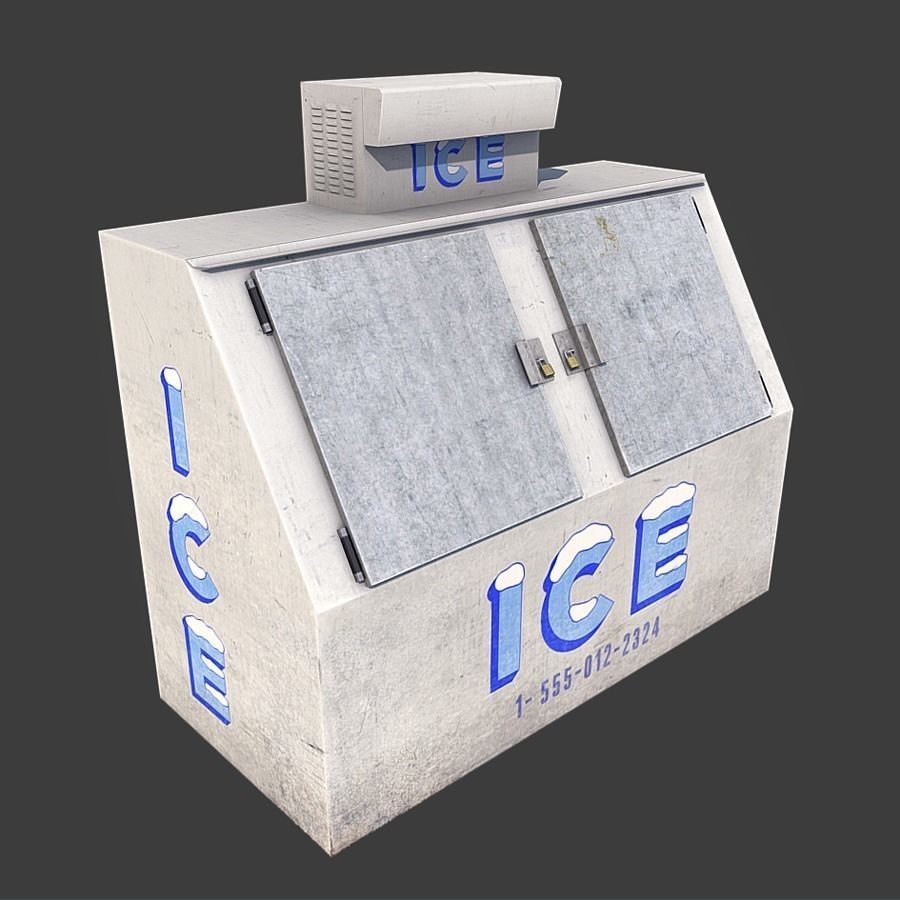 Ice Machine Low-poly 3D model_0