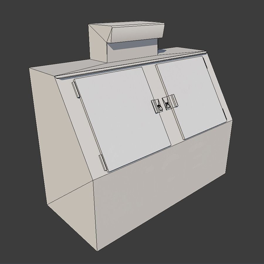 Ice Machine Low-poly 3D model_3