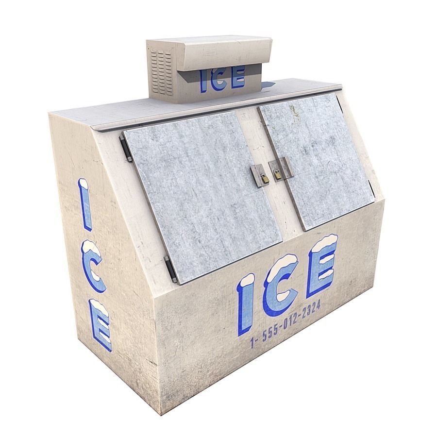 Ice Machine Low-poly 3D model_1