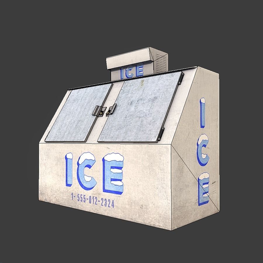 Ice Machine Low-poly 3D model_5