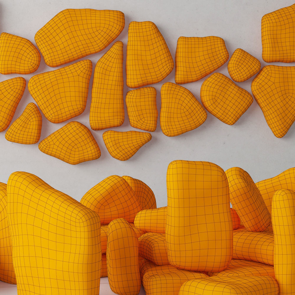 Collection stone chip 3D model_3