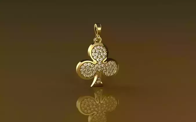 Pendant Naipe Paus - Jewelry 3D - PG-266
