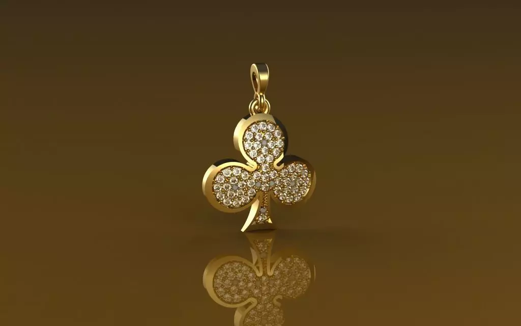 Pendant Naipe Paus - Jewelry 3D - PG-266 3D print model