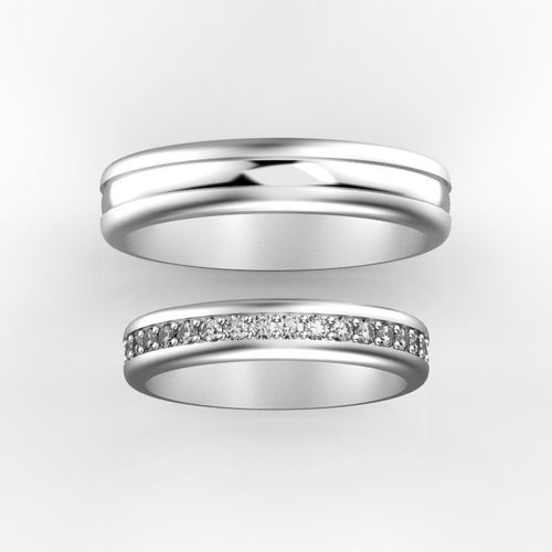 Diamond wedding bands  3D print model