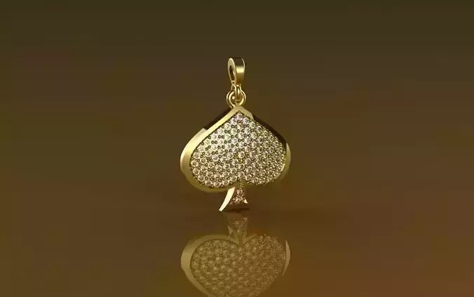 Pendant Naipe Swords - Jewelry 3D - PG-264