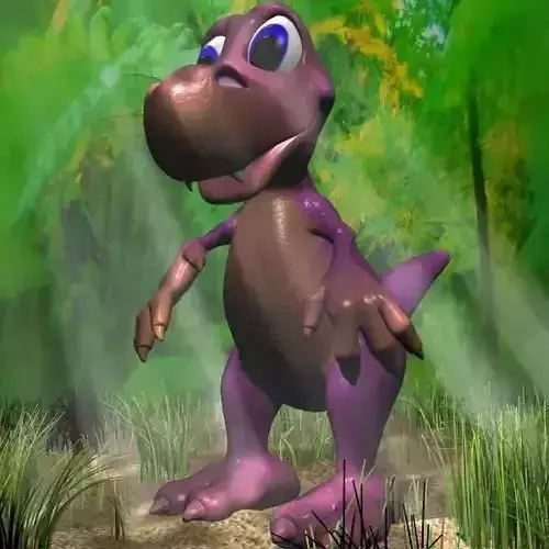 Young Cartoon Dinosaur RIGGED