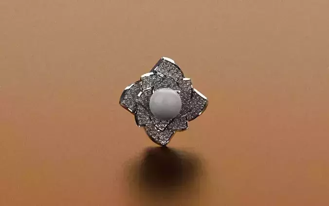 Pendant Pearl Flowers - Jewelry 3D - PG-22